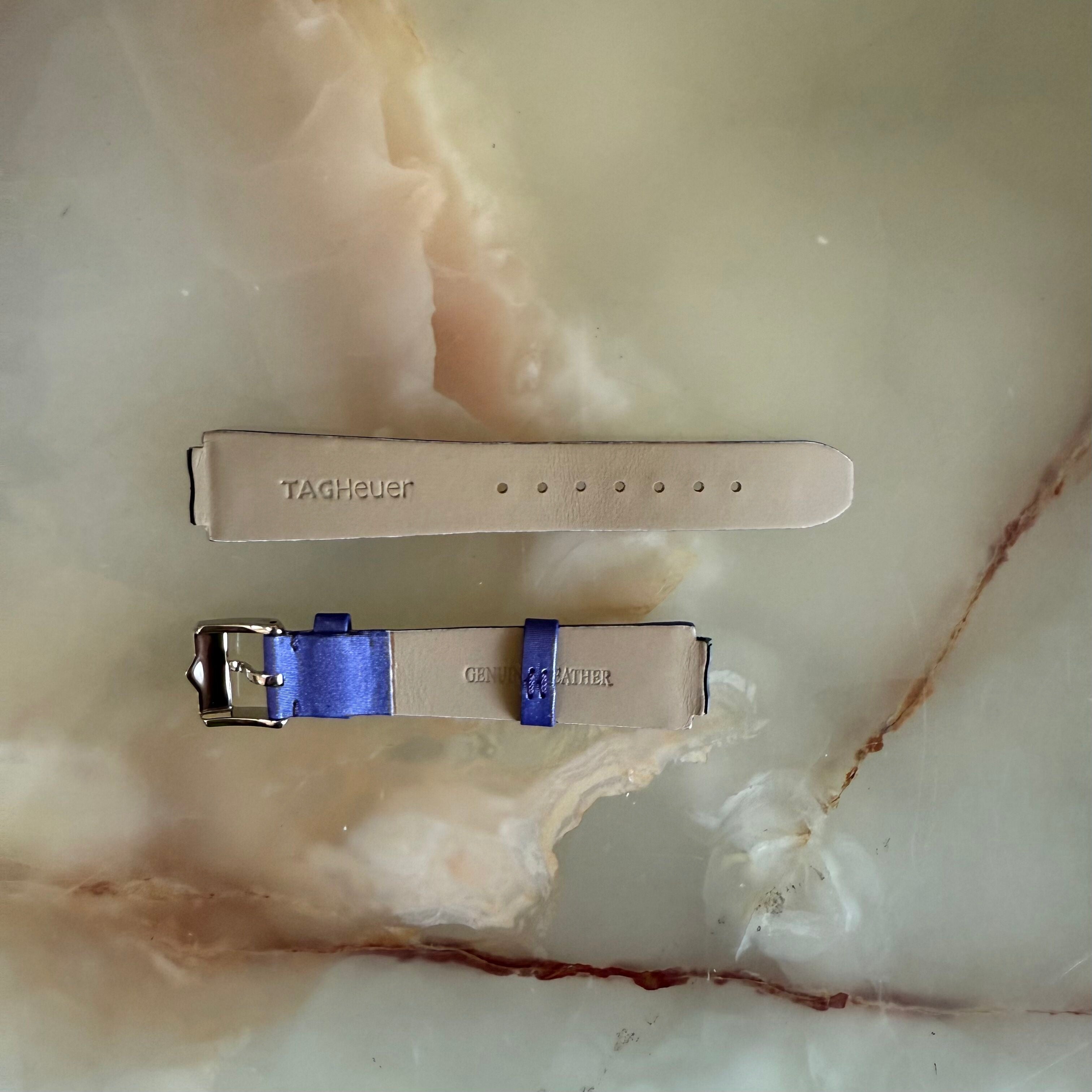 Authentic TAG Heuer Purple Satin Watch Strap Band 18mm with Buckle