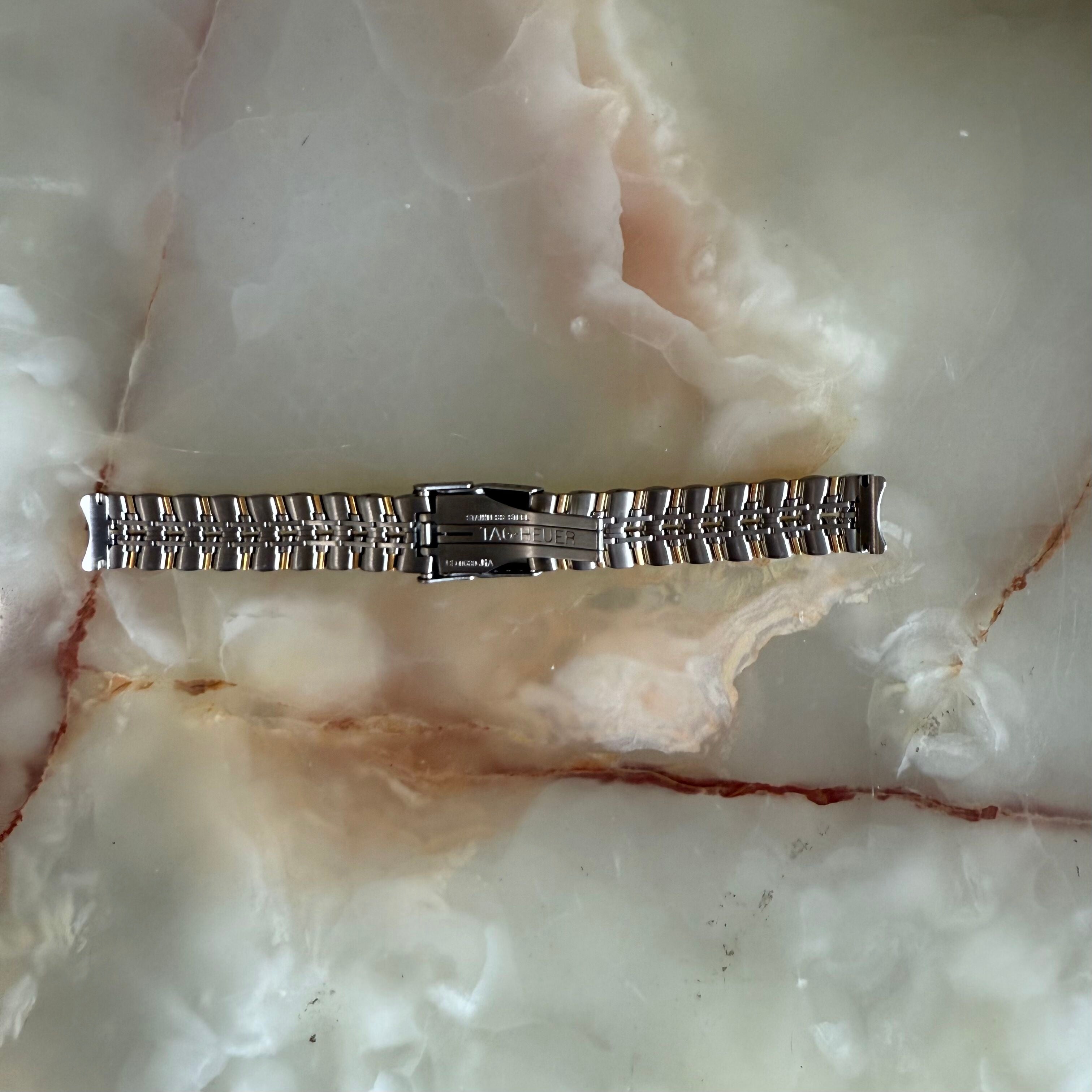 Authentic TAG Heuer 6000 Steel Gold Watch Bracelet 15mm BD0680-J1A