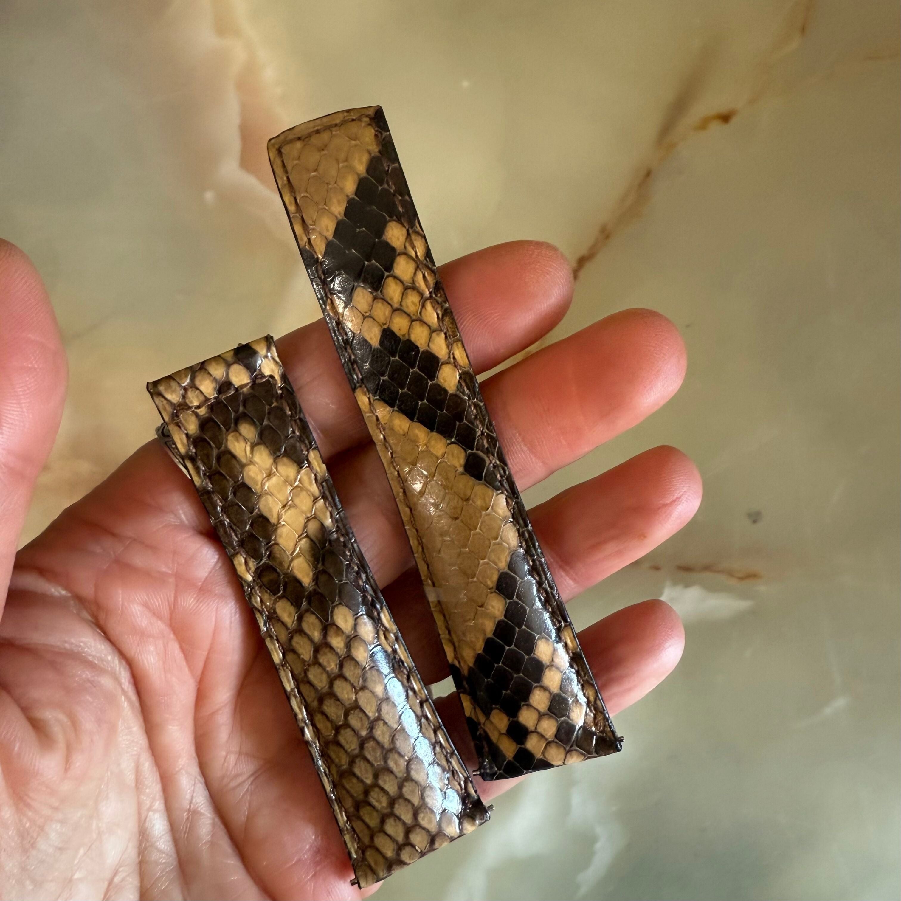 Authentic TAG Heuer Monaco Brown Python Watch Strap Band 22mm FC6187
