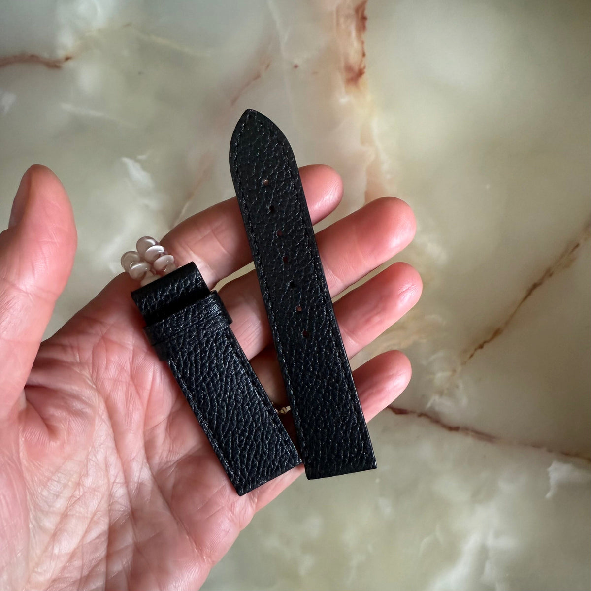 Authentic Tissot Black Leather Watch Strap Band 20mm T610014575