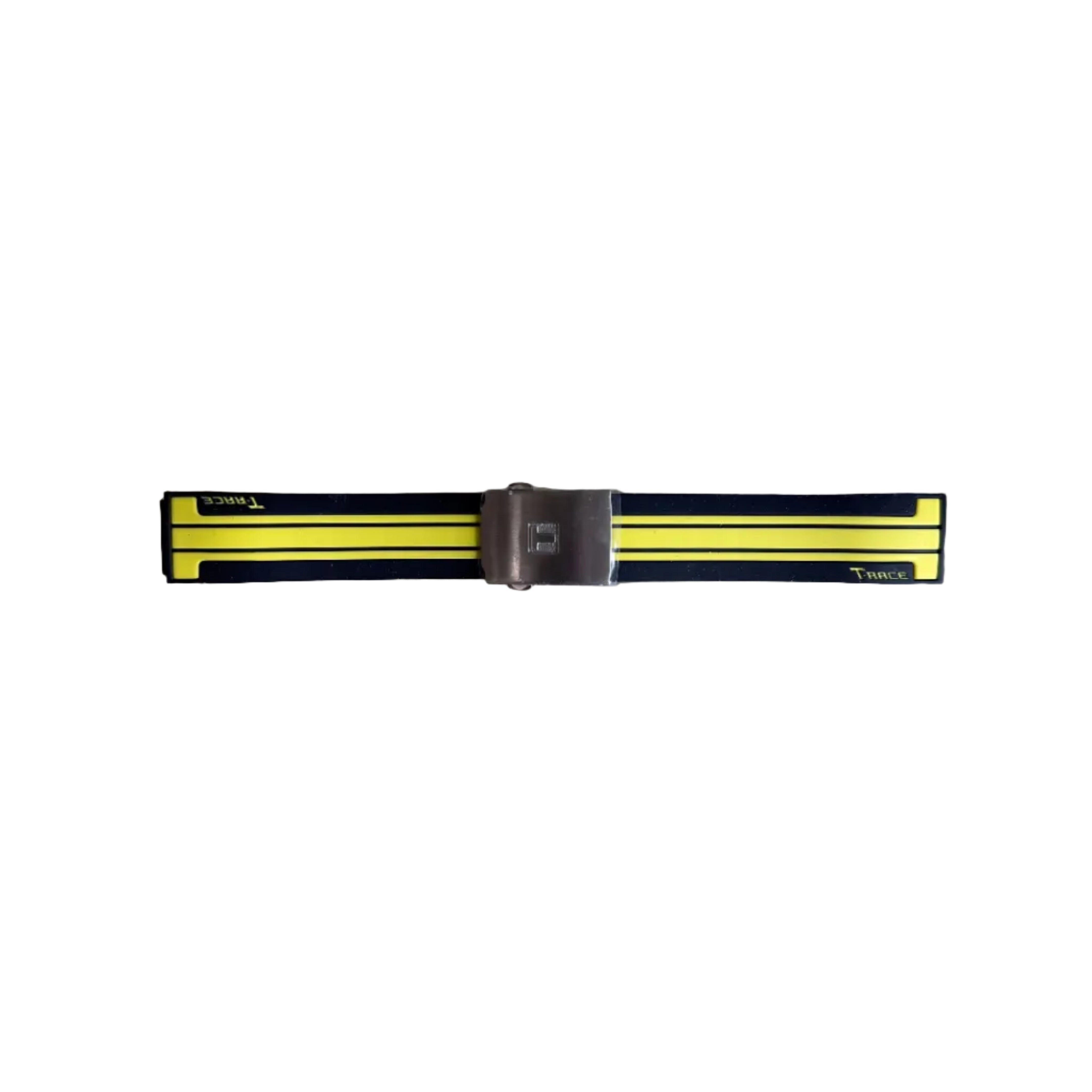 Authentic Tissot Black & Yellow Rubber Watch Strap Band 21mm w Buckle T048417ABH