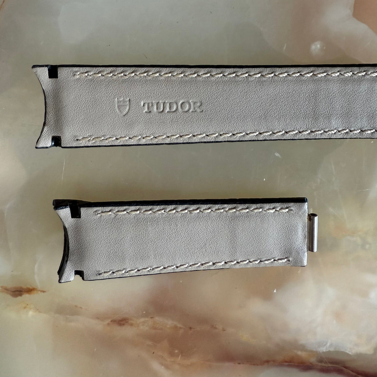 Authentic Tudor Black Leather Watch Strap Band 20mm 217-641