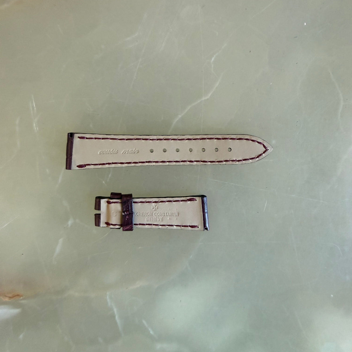 Authentic Vacheron Constantin Alligator Burgundy Watch Band Strap 17mm