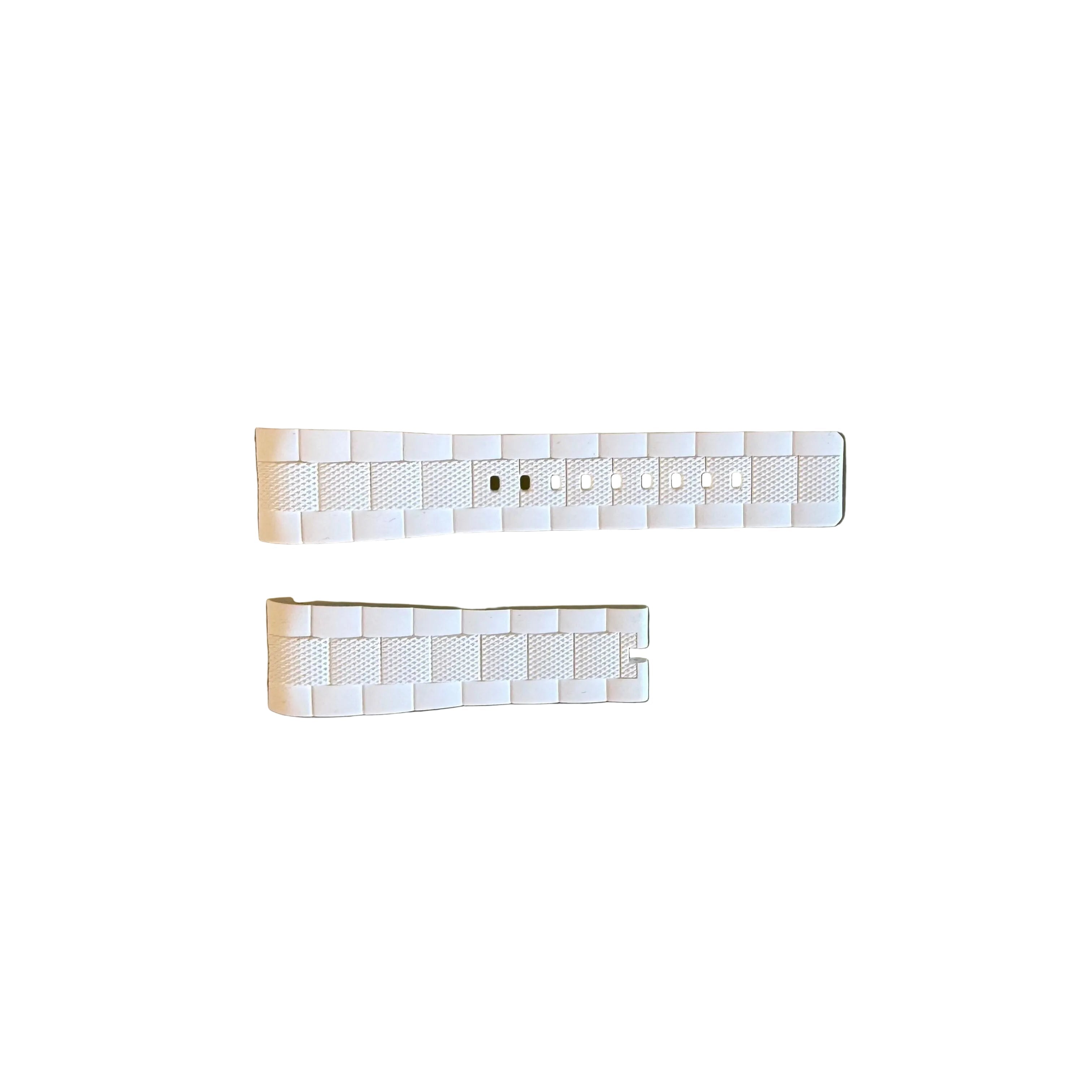 Authentic Zenith White Rubber Watch Strap Band 21mm