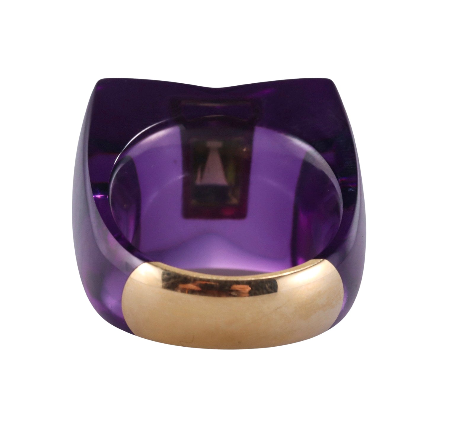 Baccarat Guet Apens 18k Gold Purple Crystal Ring