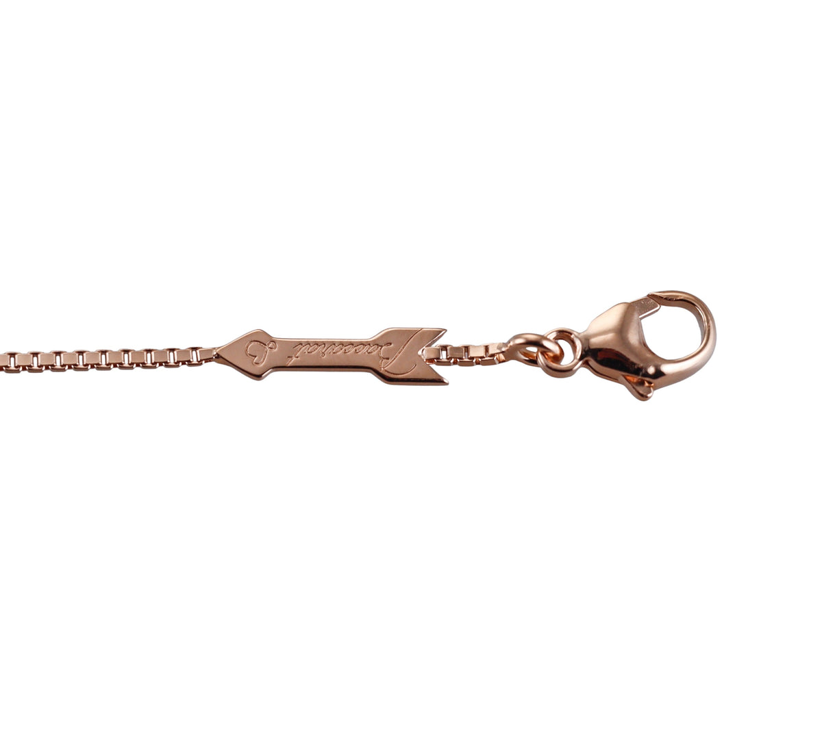 Baccarat Rose Gold Vermeil Sterling Silver Crystal Heart Chain Bracelet