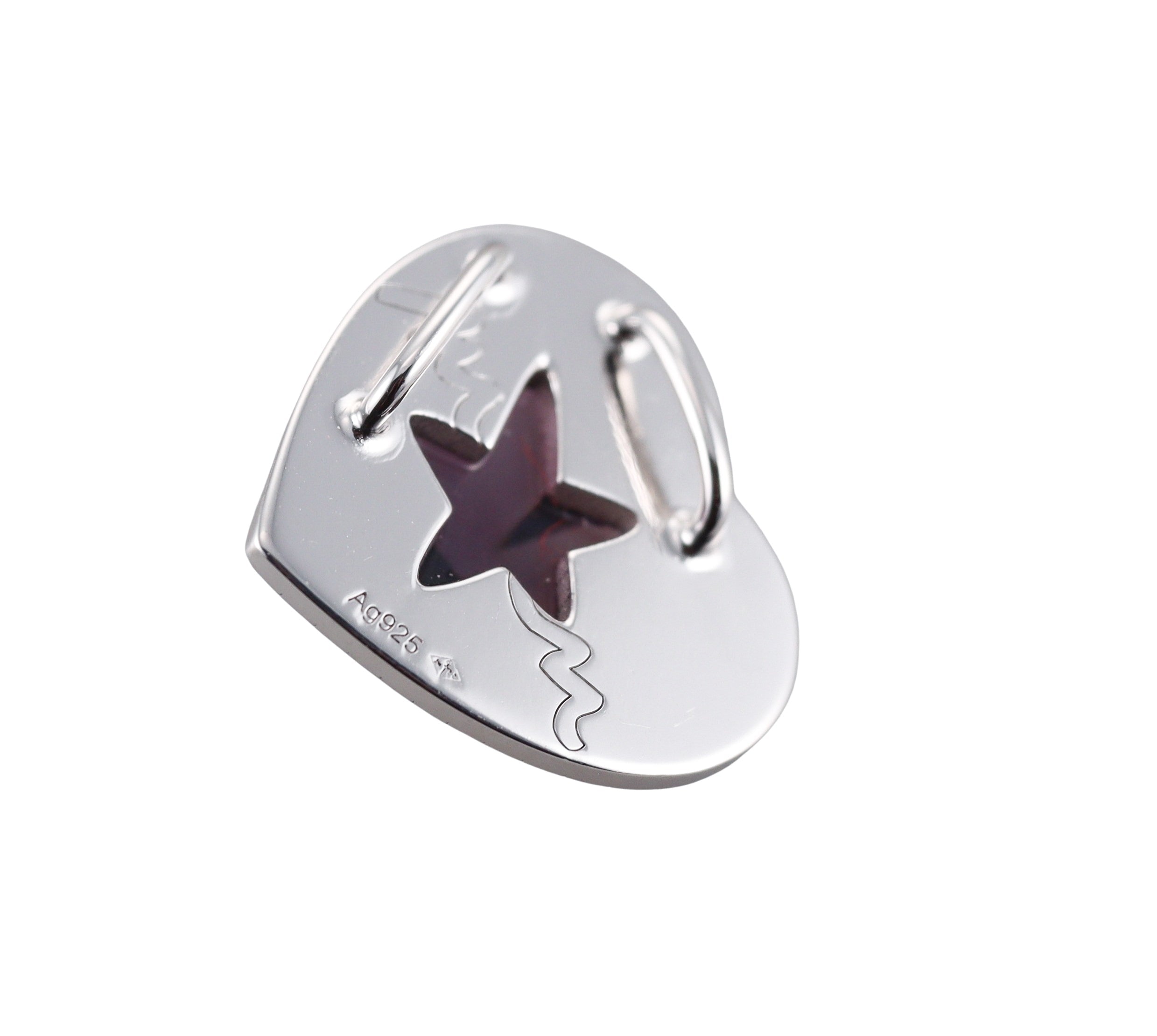 Baccarat Etoile Mon Coeur Crystal Sterling Silver Heart Pendant 2812853
