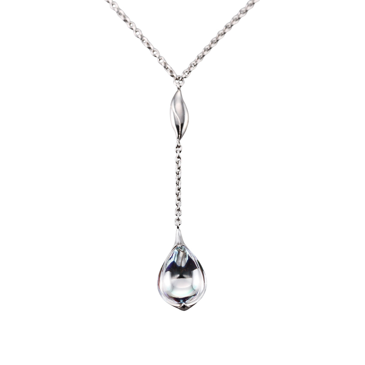 Baccarat Fleur De Psydelic Sterling Silver Necklace 2609382