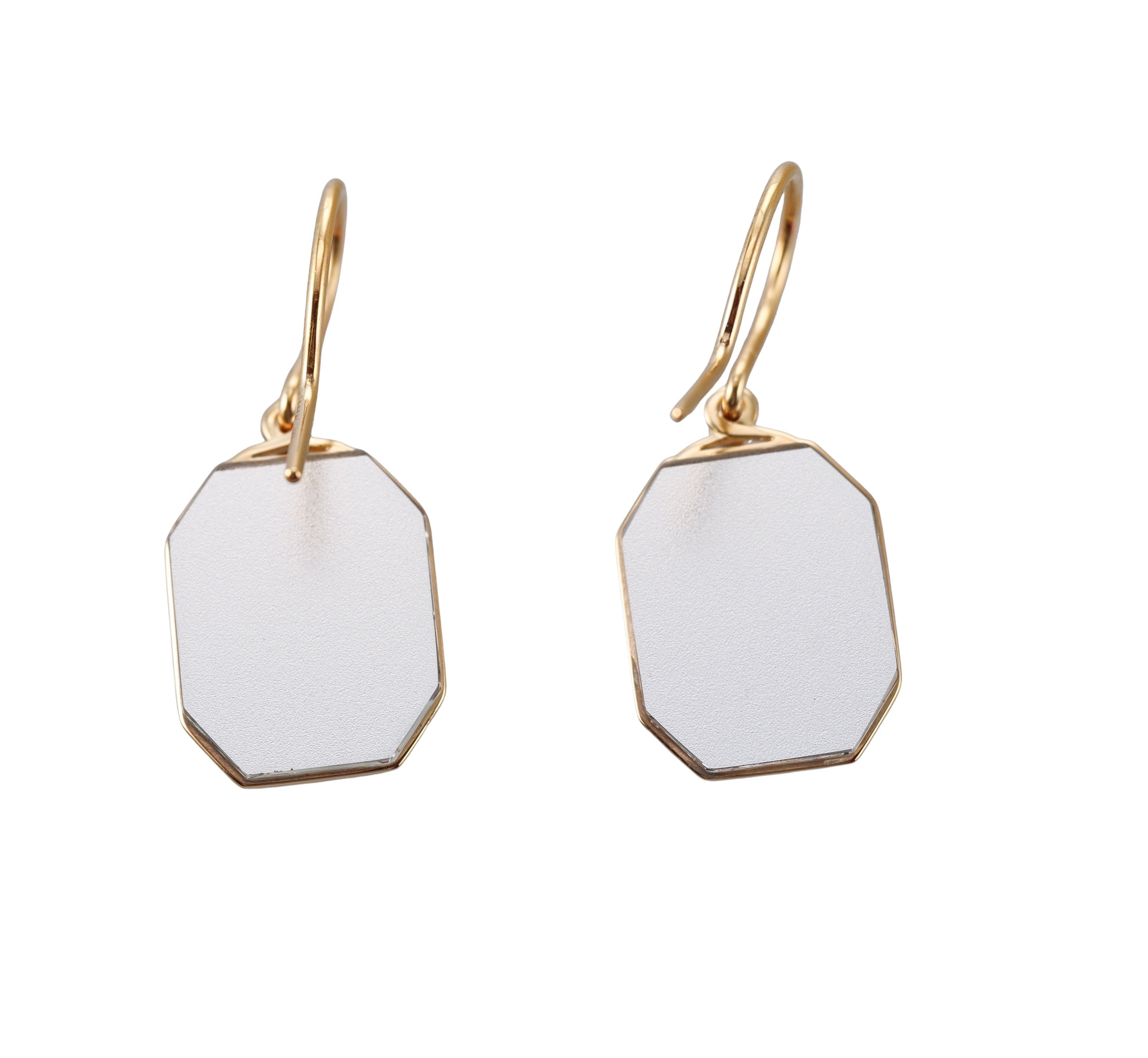 Baccarat Harcourt 18k Gold Vermeil Sterling Silver Clear Crystal Earrings