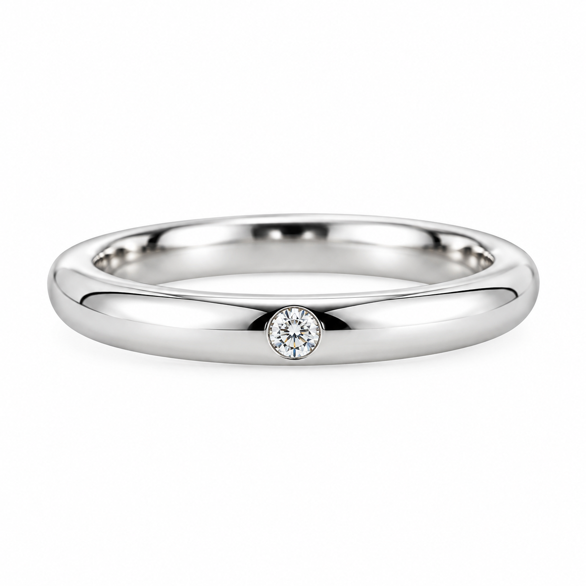Tiffany & Co Elsa Peretti Platinum Diamond Wedding Band Ring