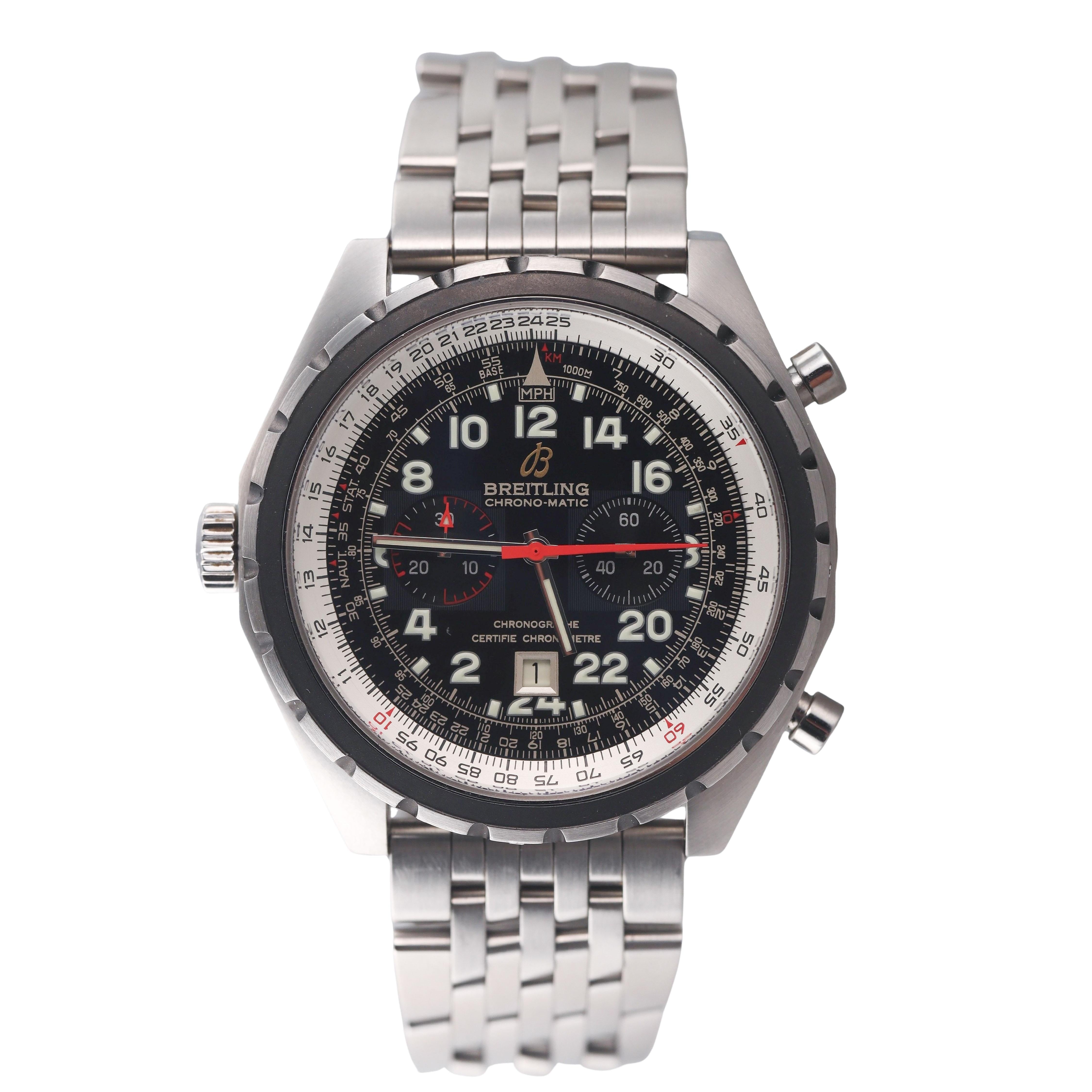 Breitling Chrono-Matic 49 Steel Automatic Chronograph Watch A22360