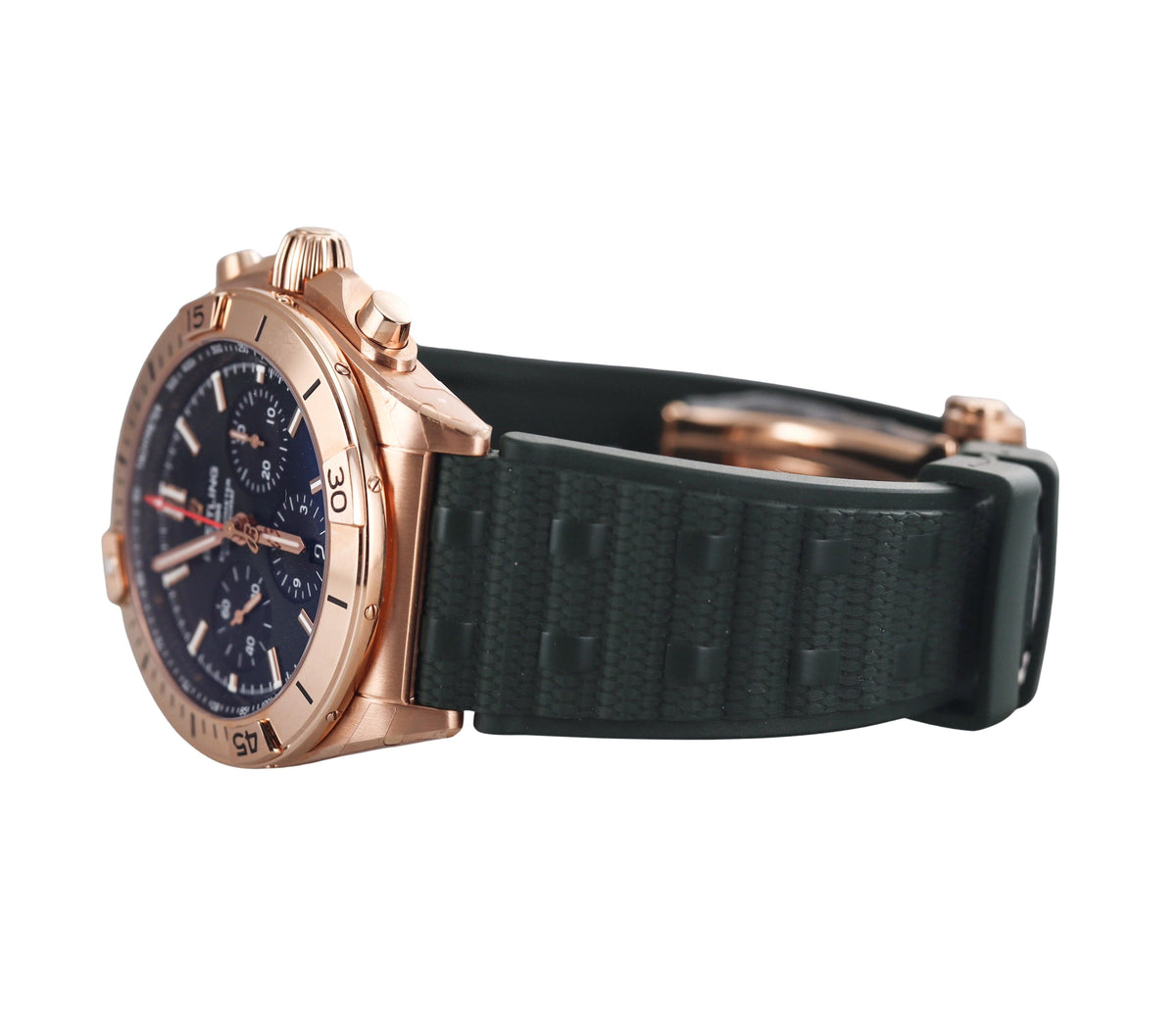 Breitling Chronomat B01 42mm Chronograph 18k Rose Gold Watch RB0134