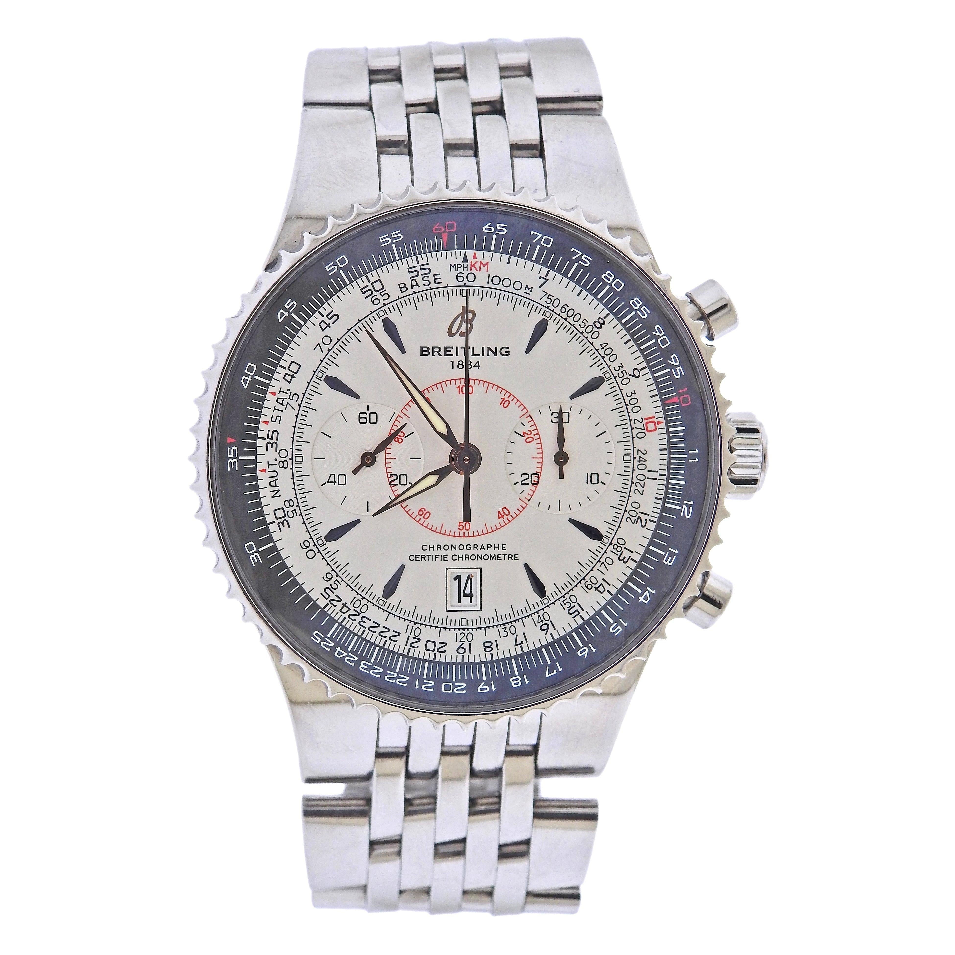 Breitling Montbrillant Legende Chronograph Automatic Stainless Steel Watch A2334