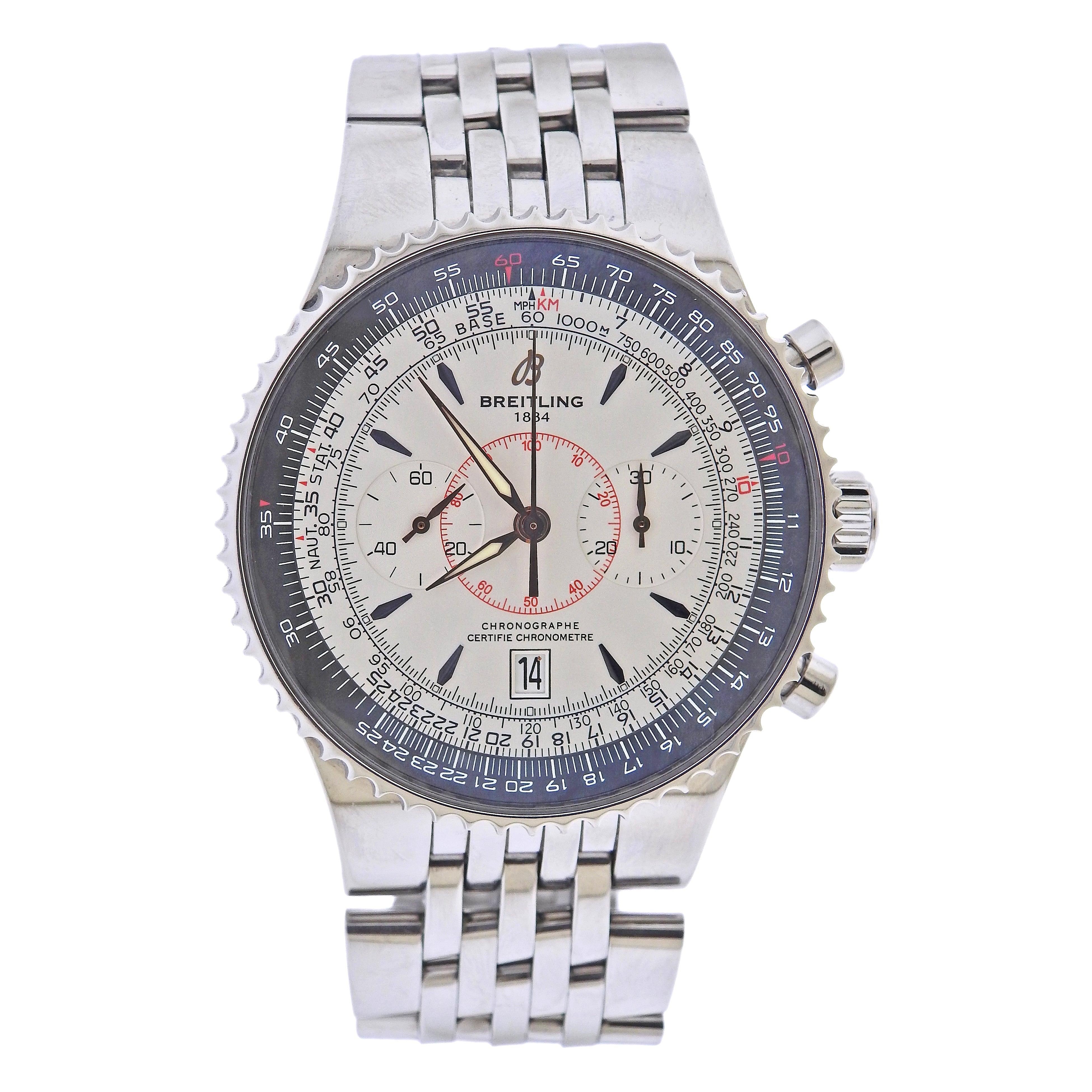 Breitling Montbrillant Legende Chronograph Automatic Stainless Steel Watch A2334