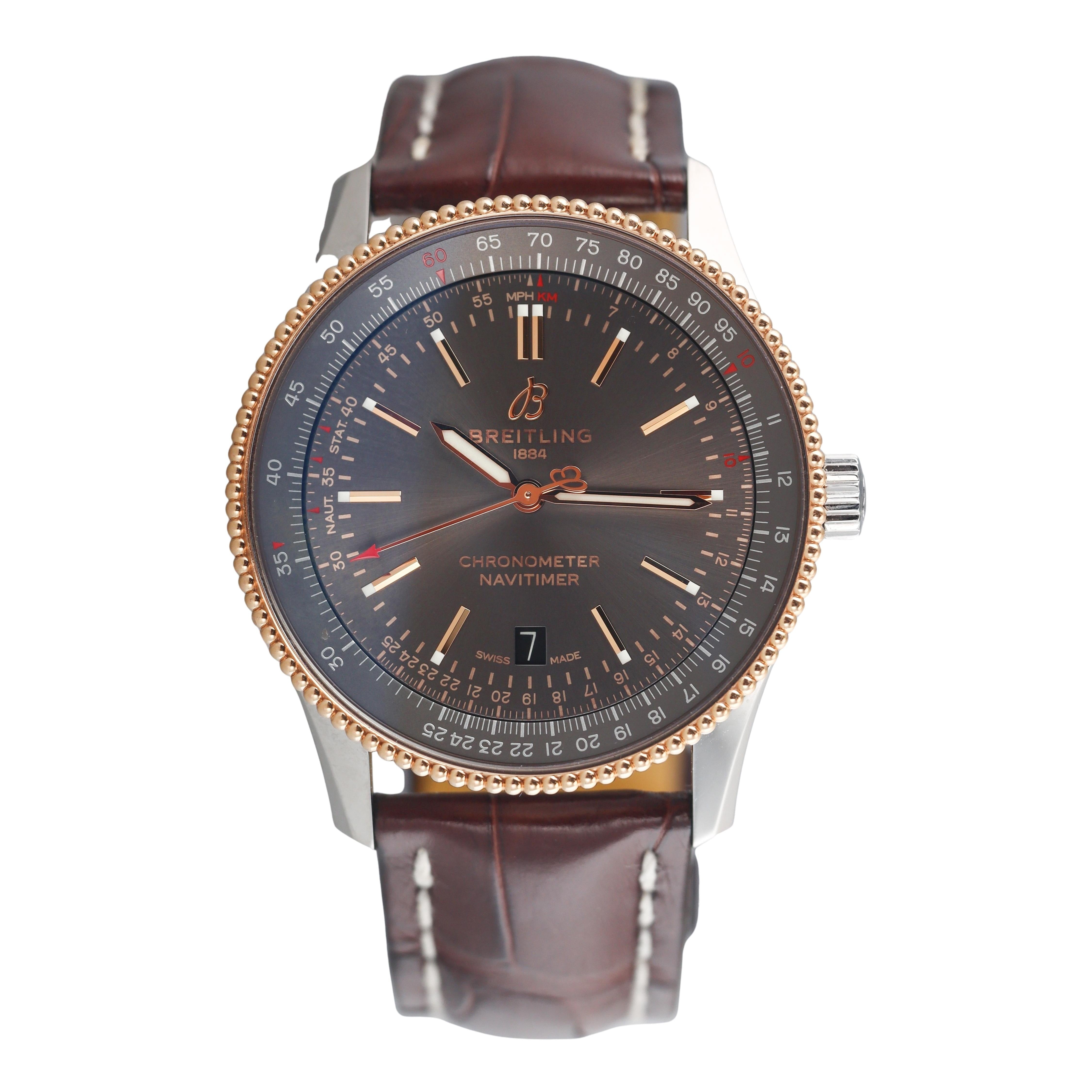 Breitling Navitimer Automatic 41 Rose Gold Steel Watch U17326