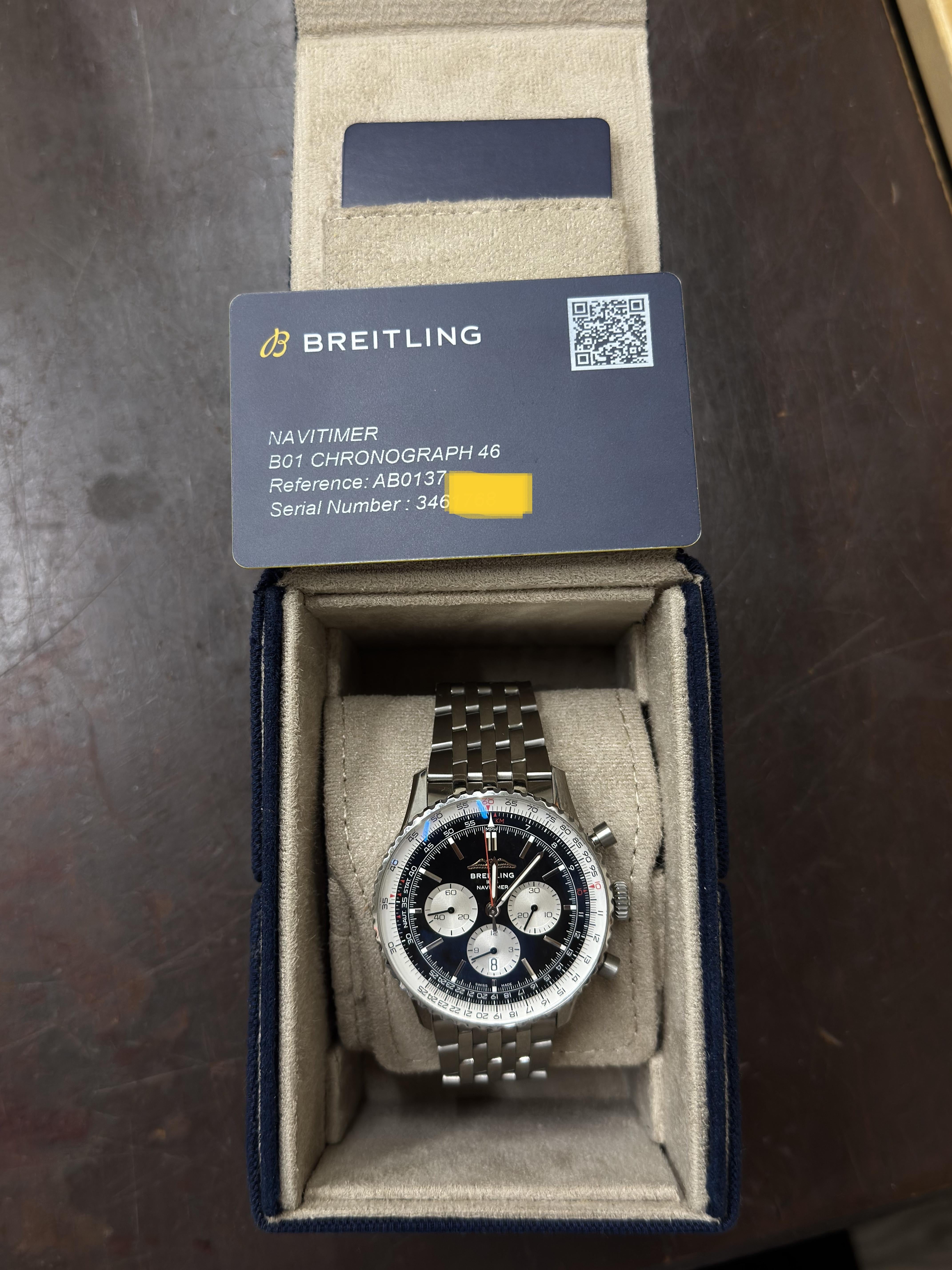 Breitling Navitimer B01 Chronograph 46 Automatic Watch AB0137