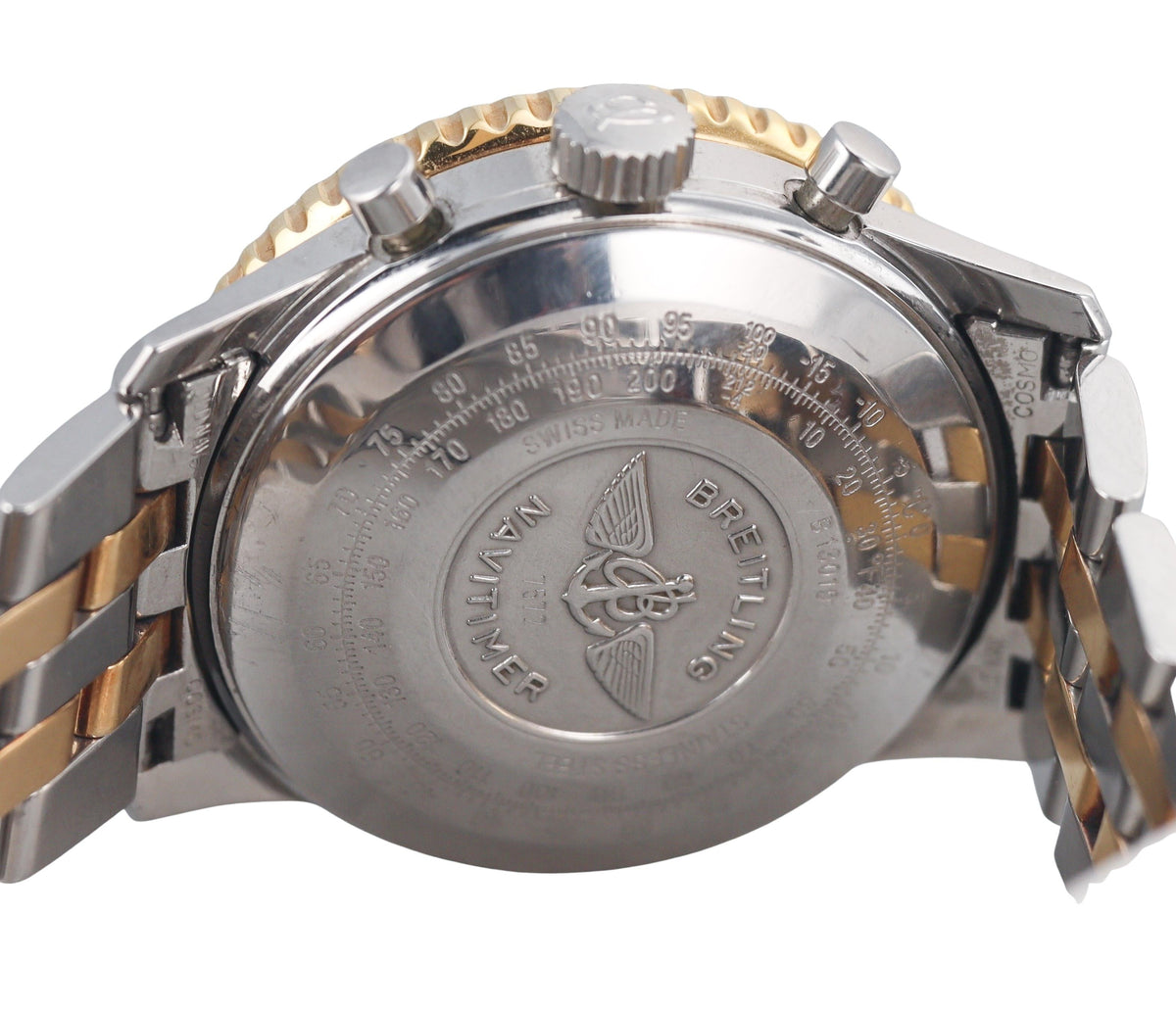 Breitling Navitimer Gold Steel Chronograph Watch B13019