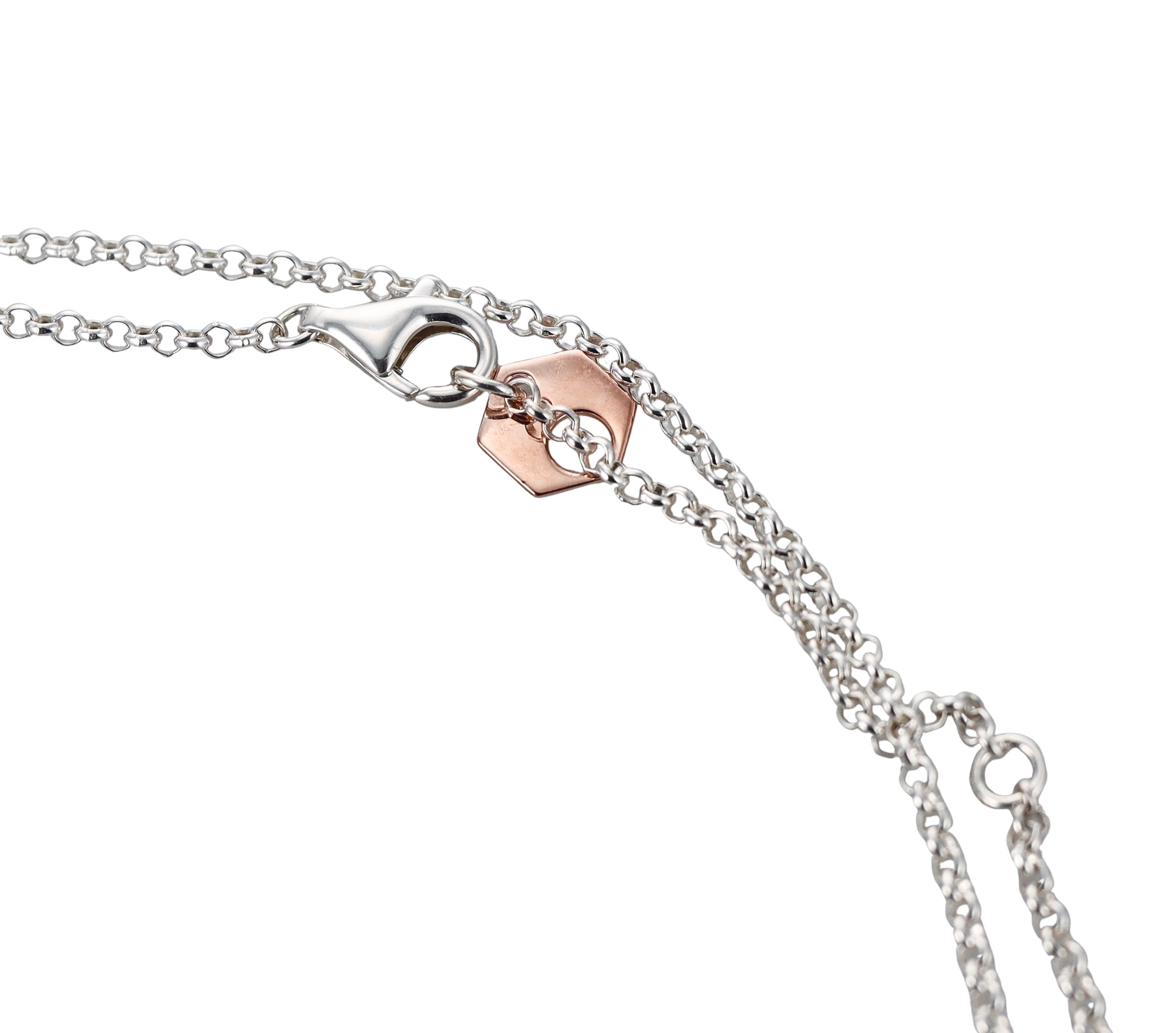 C de Christofle Sterling Silver & Rose Gold Pendant Necklace B0676140002