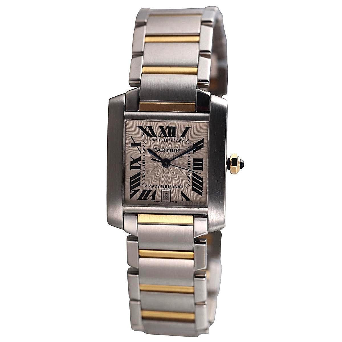 Cartier Tank Francaise Gold Steel Two Tone Automatic Watch W51005Q4