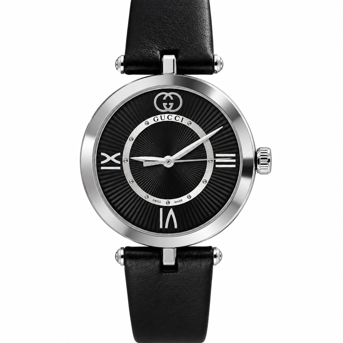 Gucci Model 2000 Cruise 2025 30mm Black Dial Steel Ladies Watch YA167505