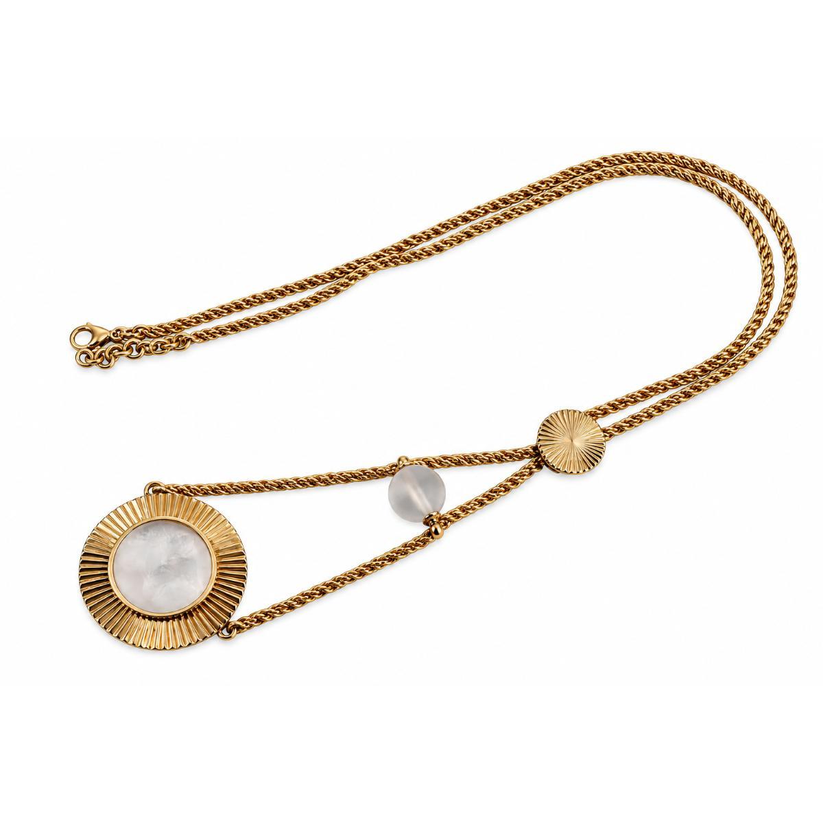 Lalique Opera National De Paris Baiser Crystal Vermeil Pendant Necklace 10529000