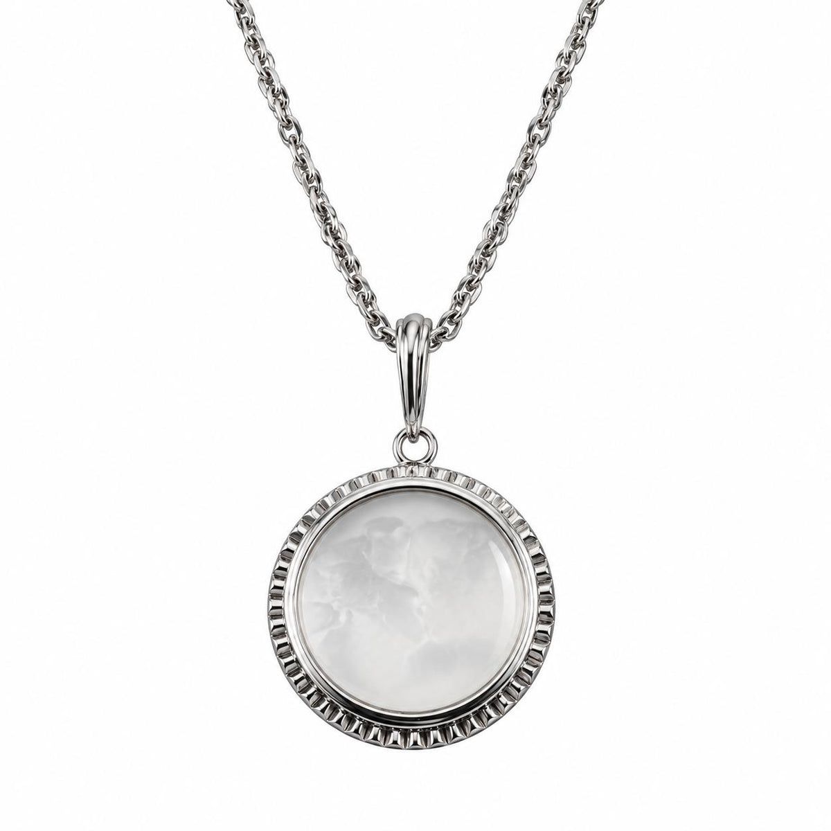 Lalique Opera National De Paris Baiser Crystal Silver Pendant Necklace 10528300