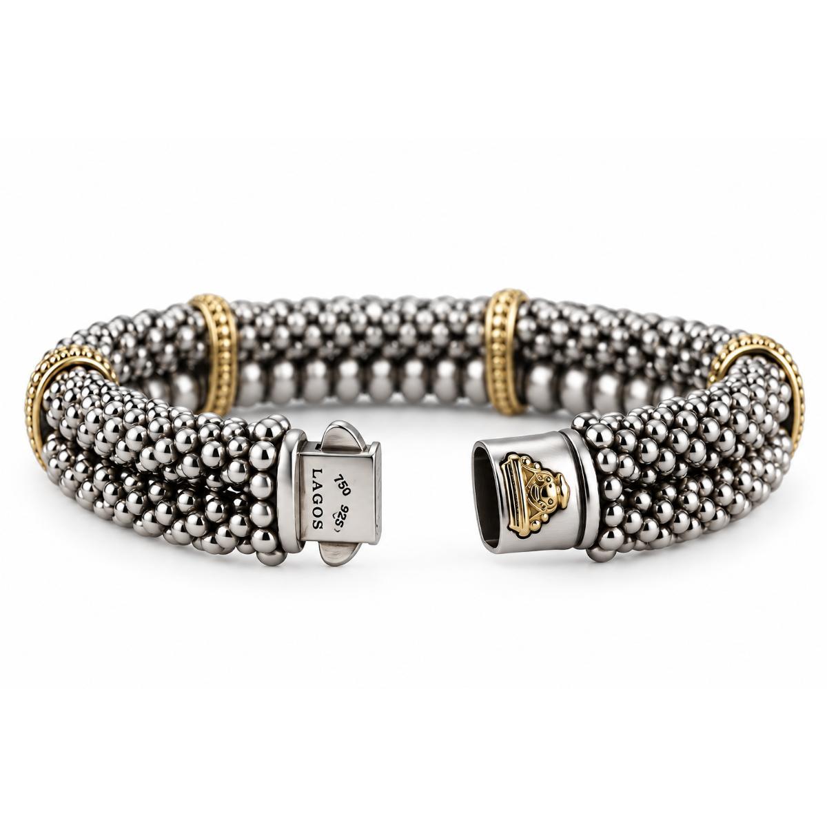 Lagos Caviar 18K Gold Sterling Silver Bracelet