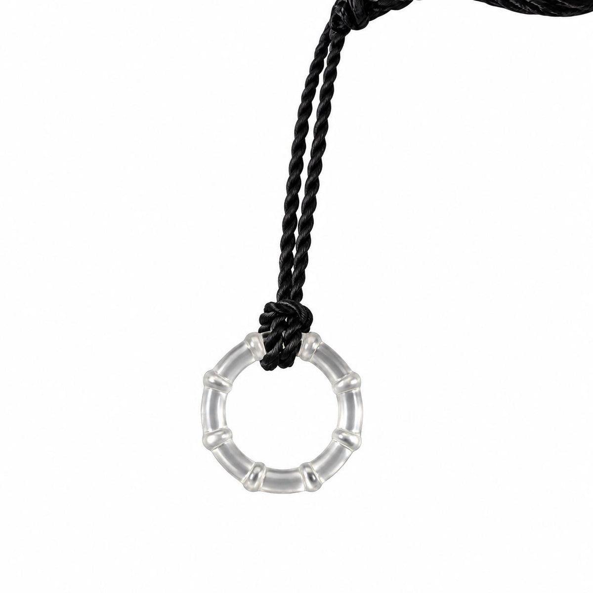 Lalique Soulmates Clear Crystal Ring Pendant Cord Necklace 10318200
