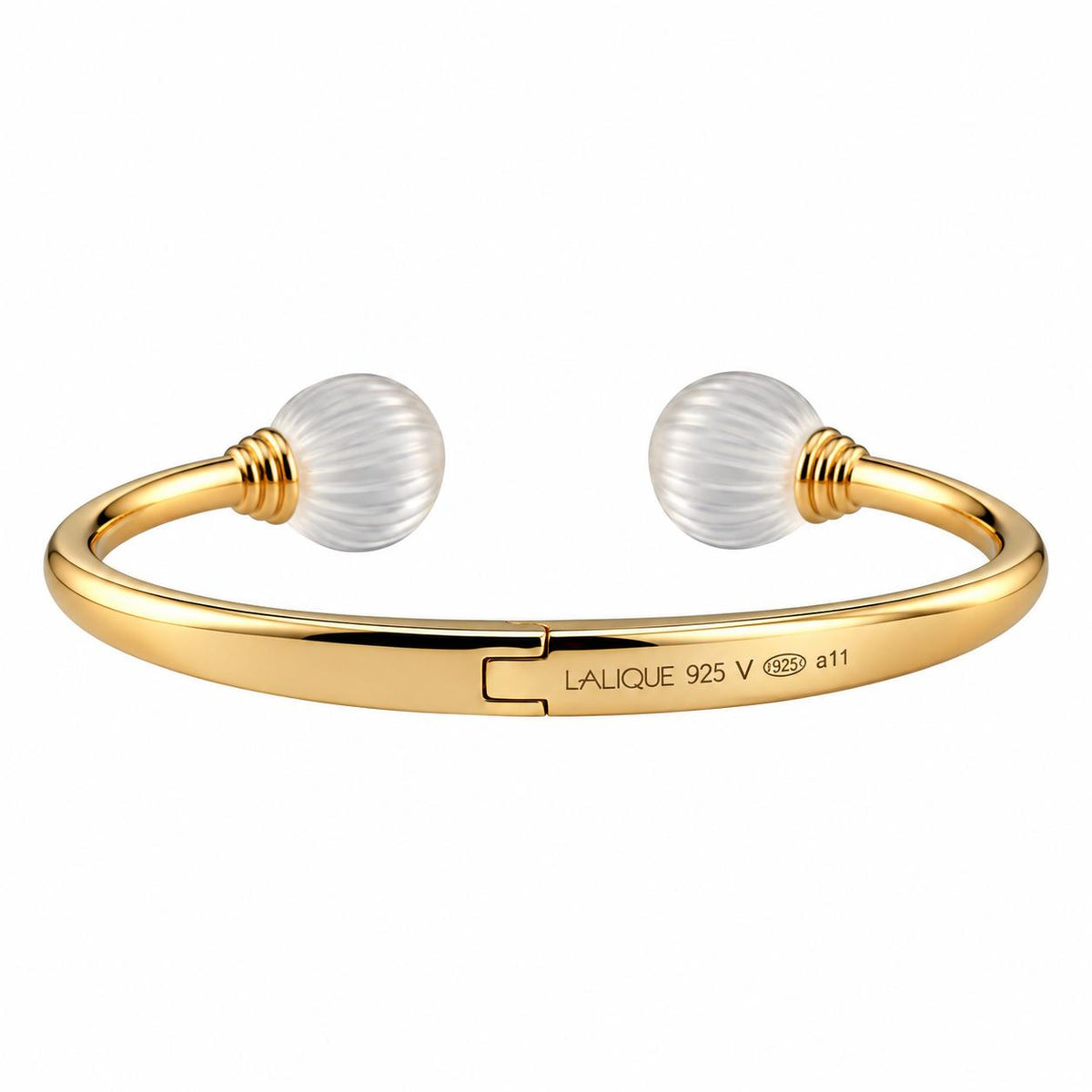Lalique Vibrante Crystal Vermeil Silver Bracelet 10567400