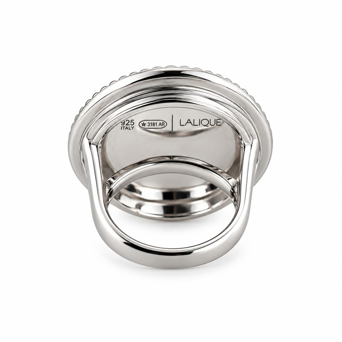 Lalique Opera National De Paris Baiser Kiss Clear Crystal Sterling Ring 10527700