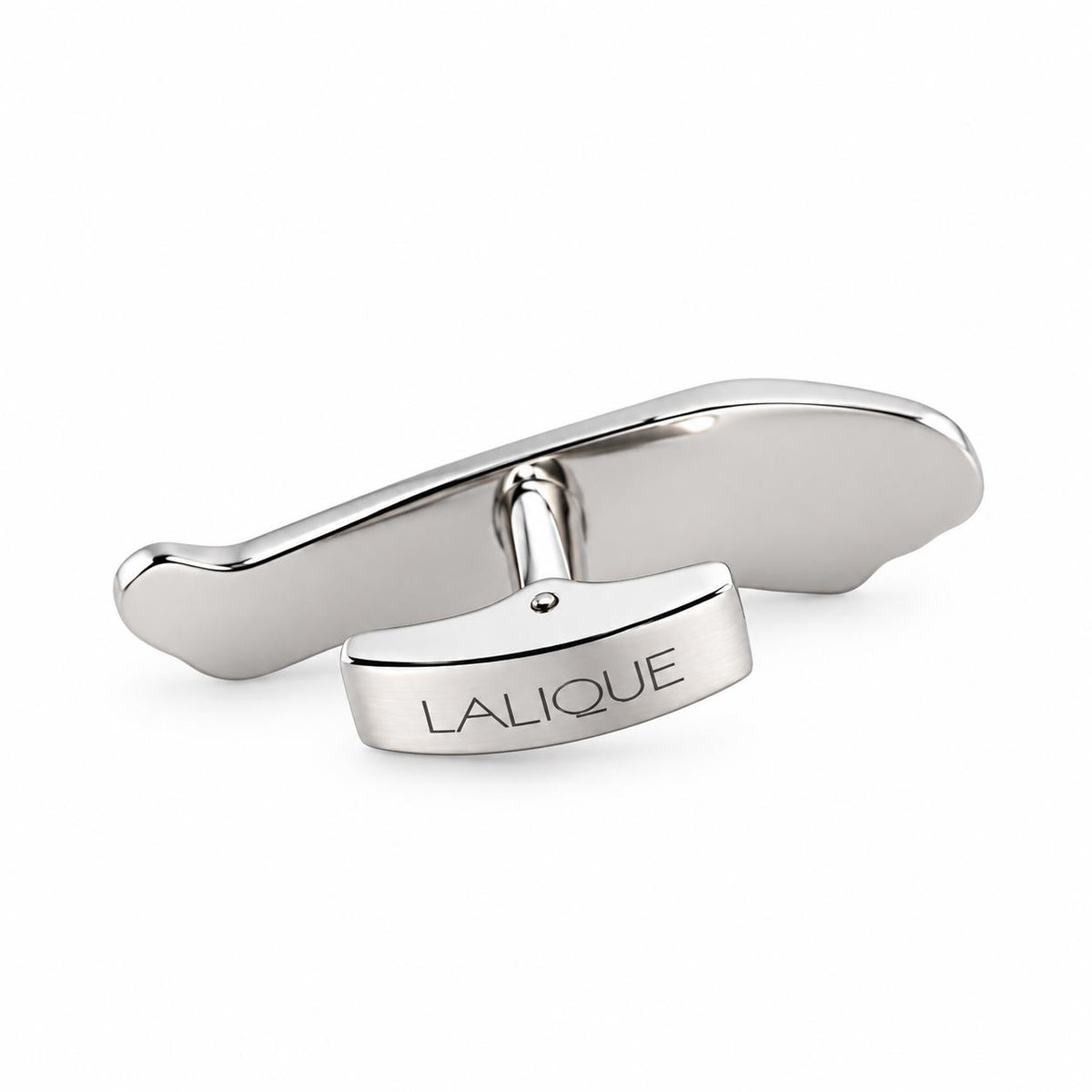 Lalique Jaguar Clear Crystal Sterling Silver Cufflinks 10343900