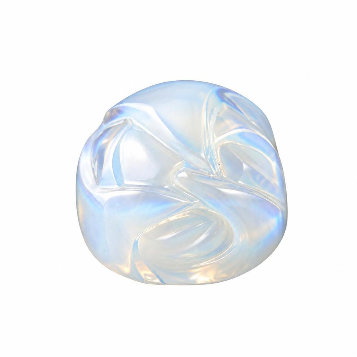 Lalique Fleur Ronces Flower White Opalescent Crystal Ring 7800200