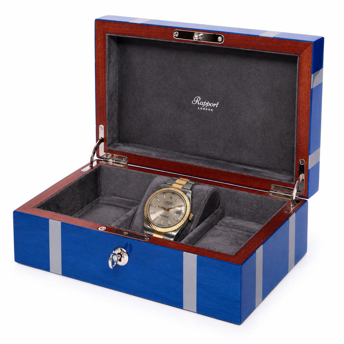 Rapport London Carnaby Watch & Jewelry Box - Blue