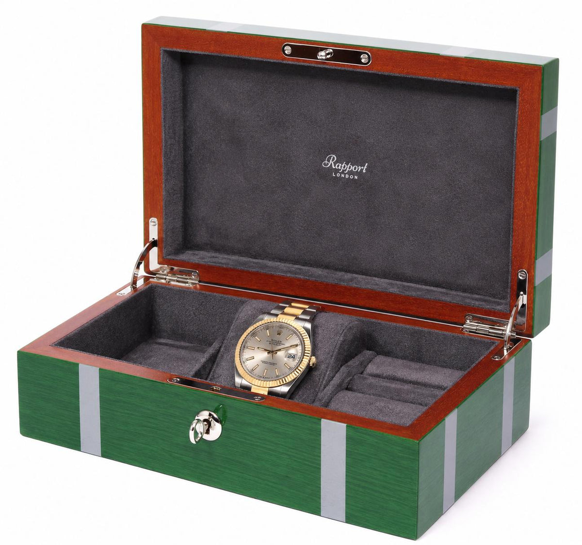 Rapport London Carnaby Watch & Jewelry Box - Green