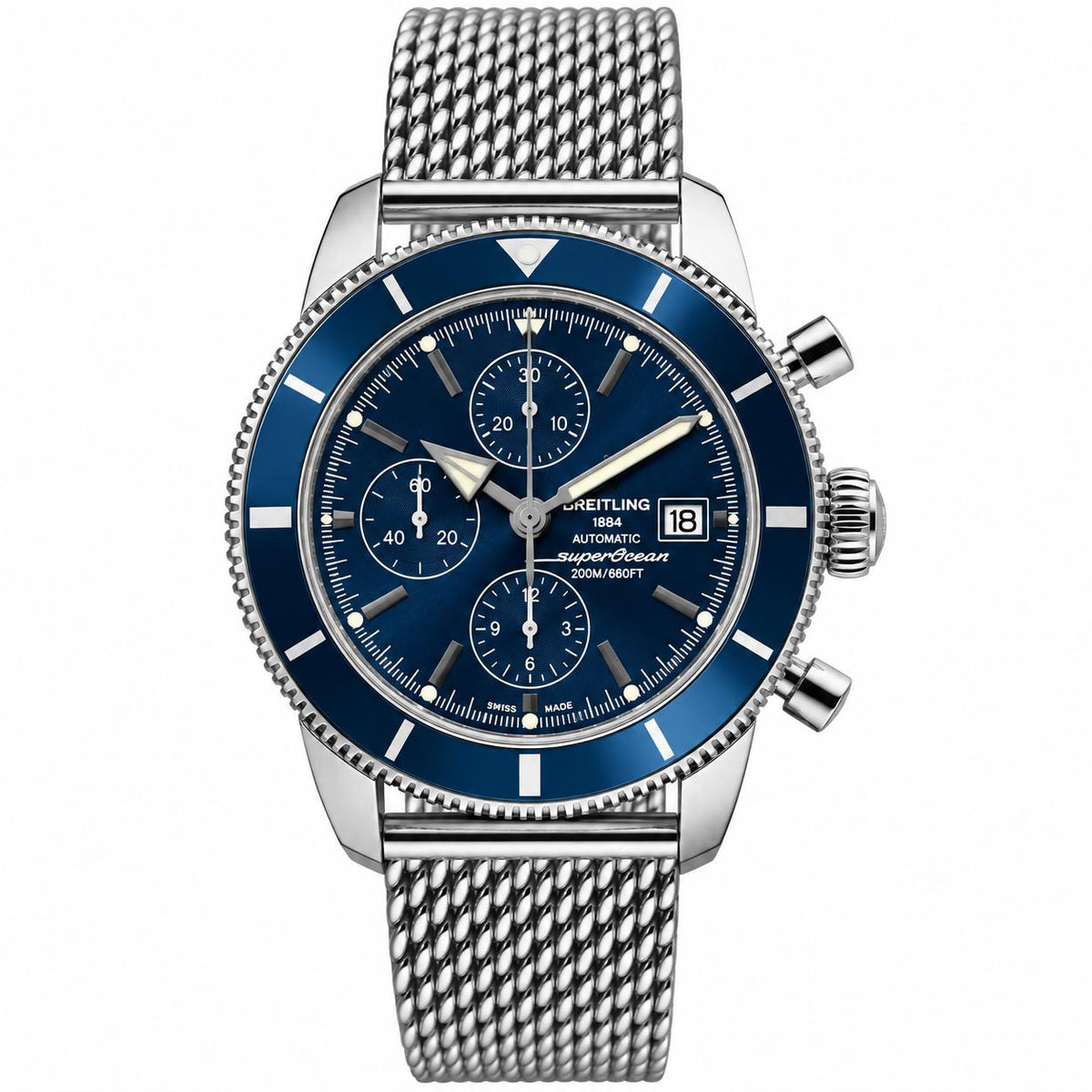 Breitling Superocean Heritage Blue Stainless Steel Chronograph Watch A13320
