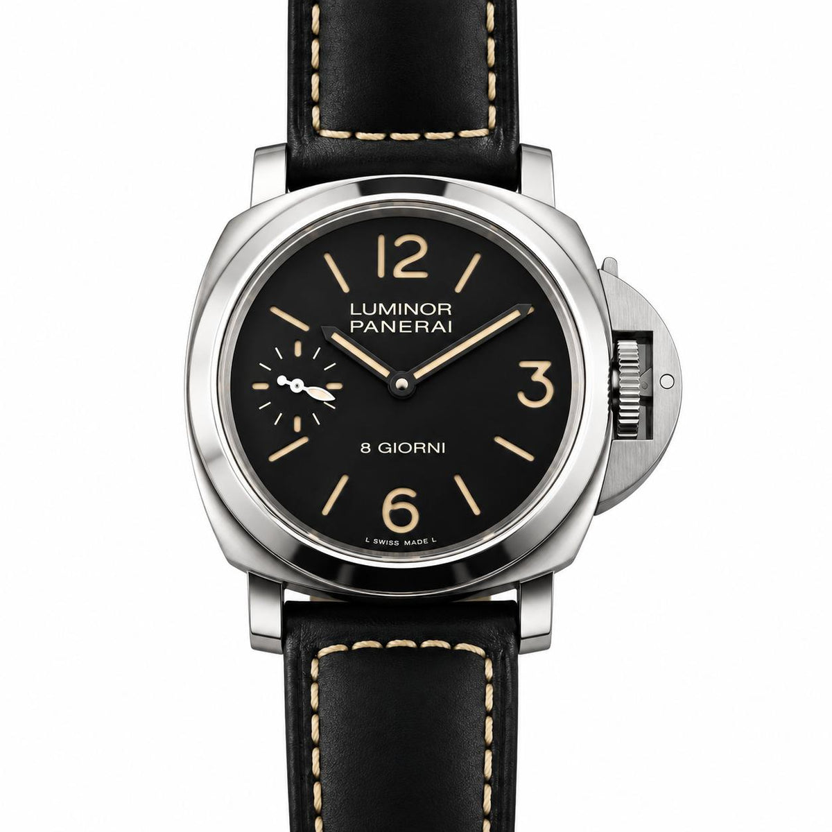 Panerai Luminor 8 Giorni 8 Day 44mm Steel Watch PAM00915