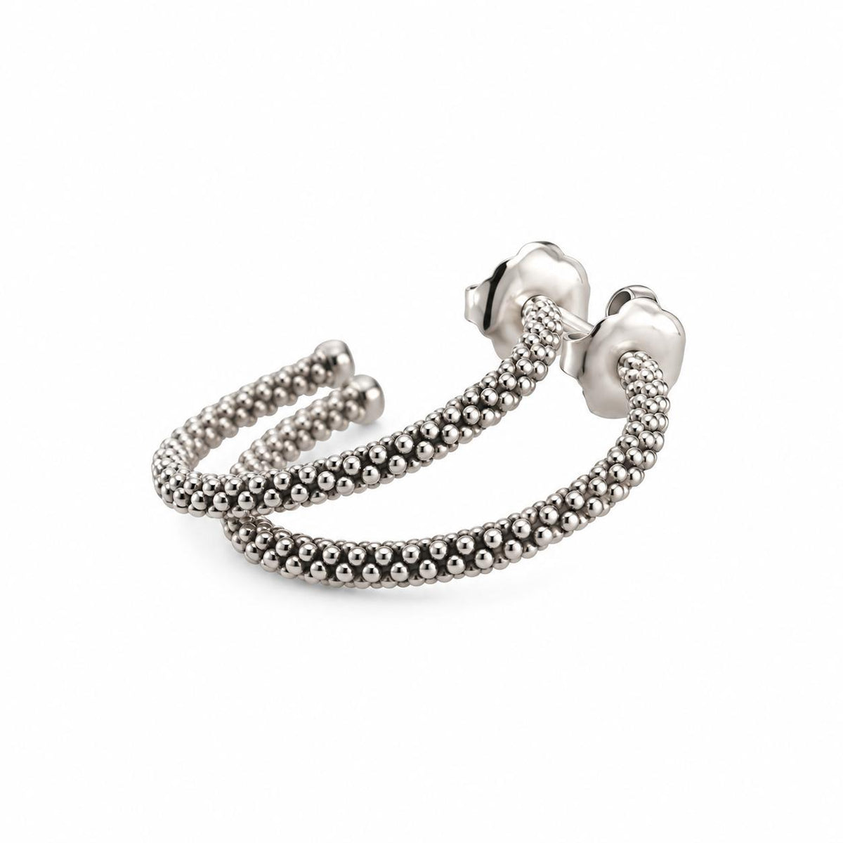 Lagos Caviar Sterling Silver Hoop Earrings