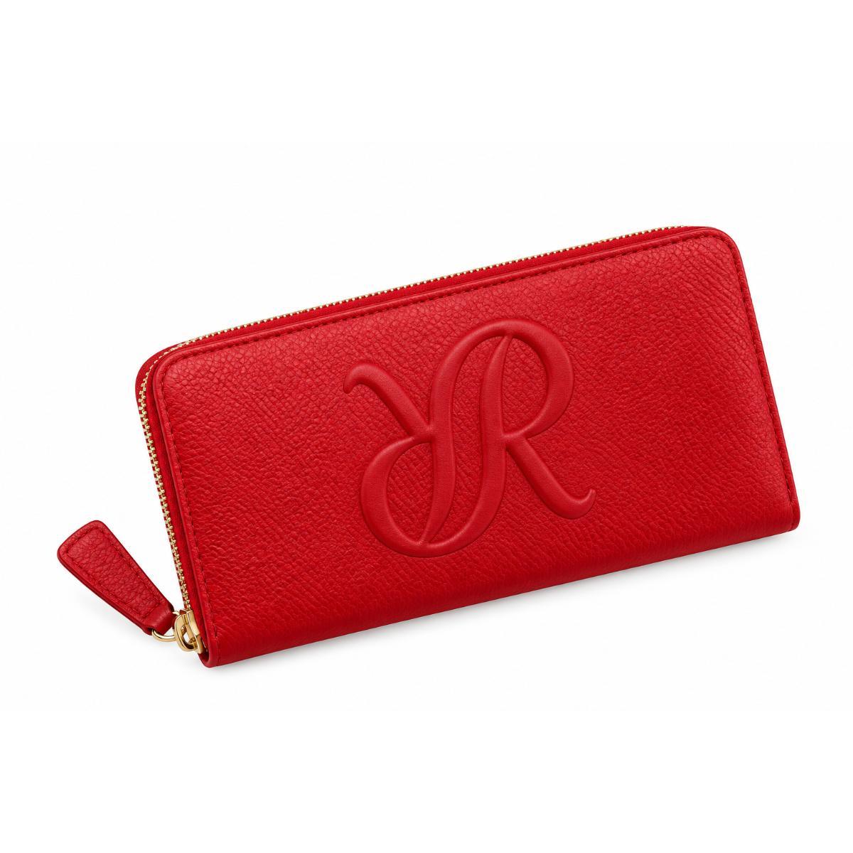 Rapport London Sussex Women's Leather Zip Wallet in Red