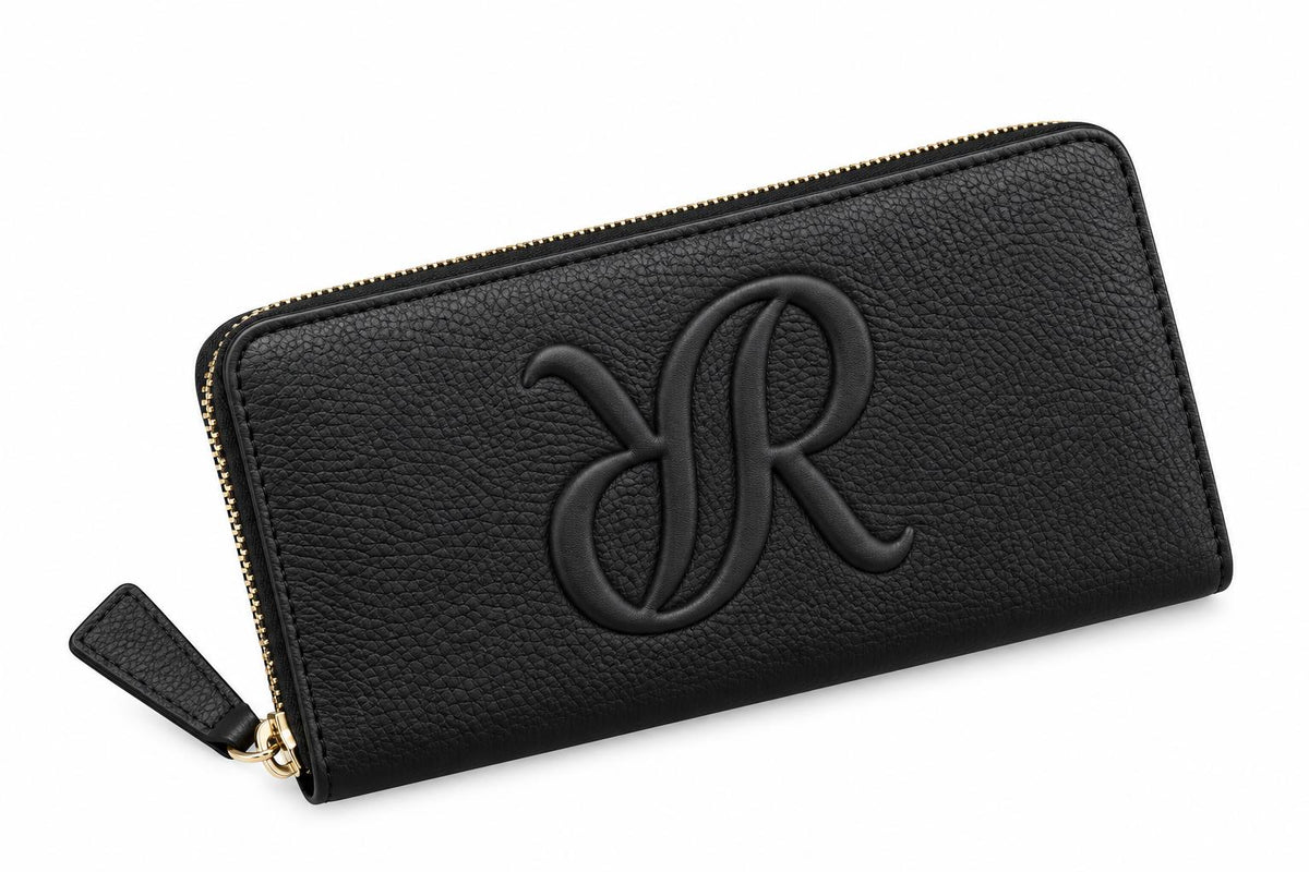 Rapport London Sussex Women's Leather Zip Wallet in Black