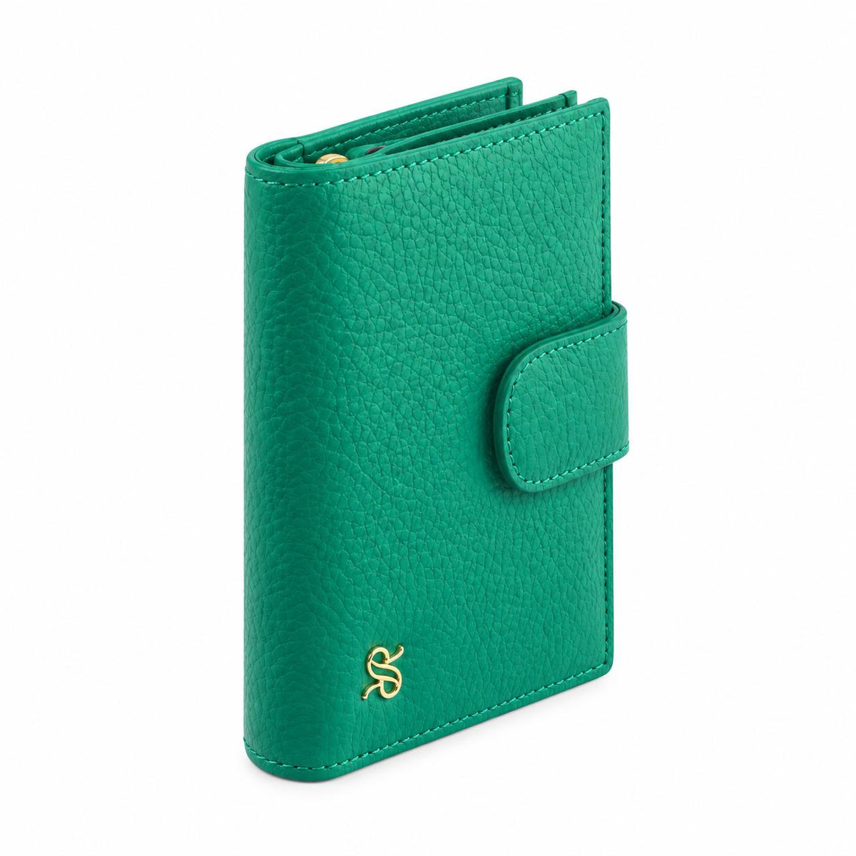 Rapport London Sussex Leather Wallet With Coin Purse in Green