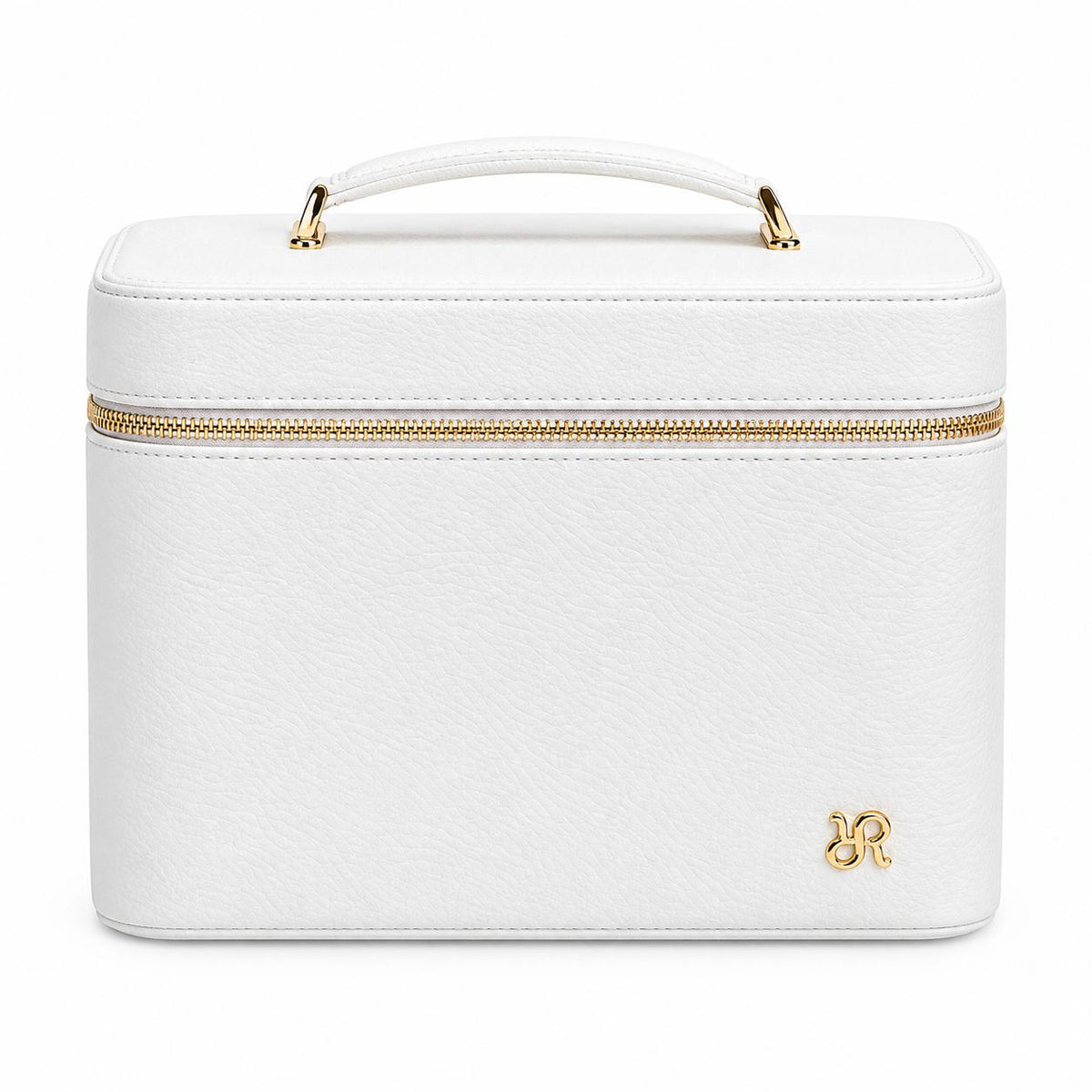 Rapport London Tuxedo Collection Leather Vanity Case in White