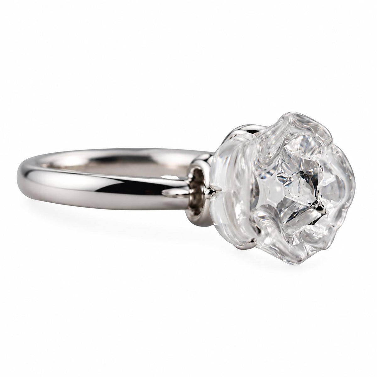 Lalique Lily Of The Valley Sterling Silver Ring 045095