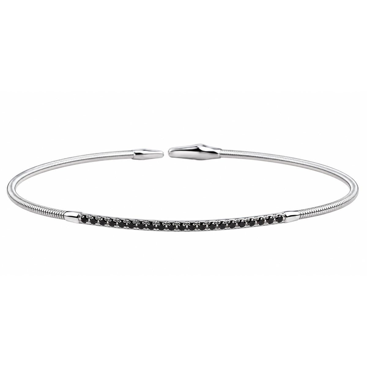 Marco Bicego Santorini 18K White Gold Black Diamond Bracelet
