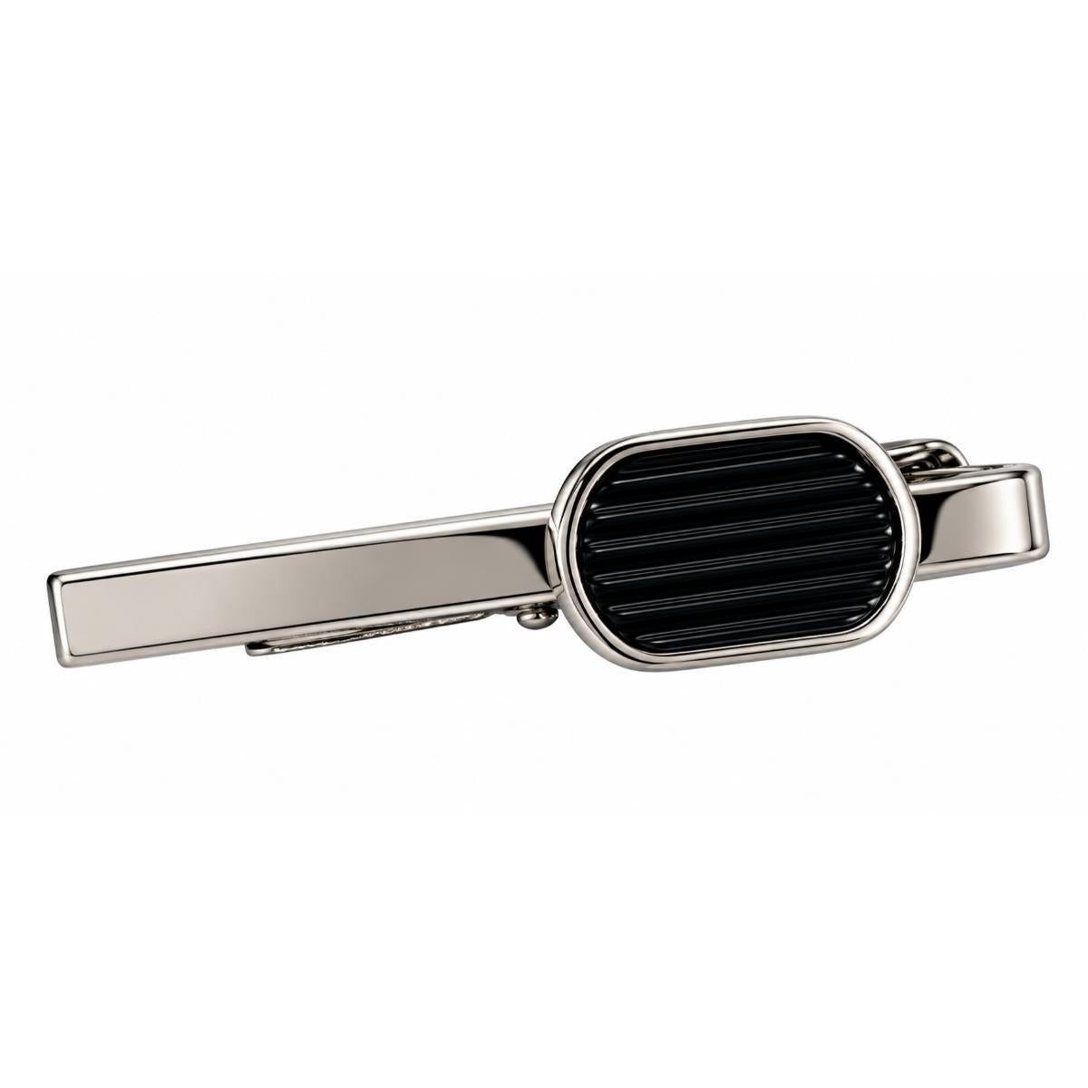 Lalique L'Homme Alpha Man Black Crystal Palladium Tie Clip 10683600
