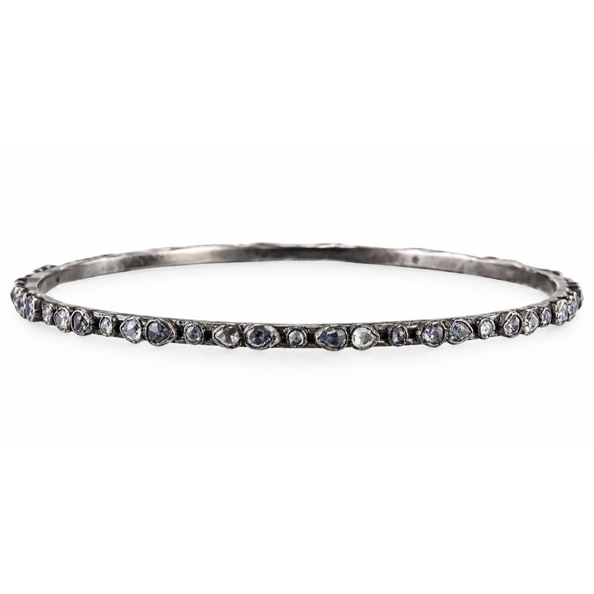 Armenta Old World Sapphire Silver Bangle Bracelet