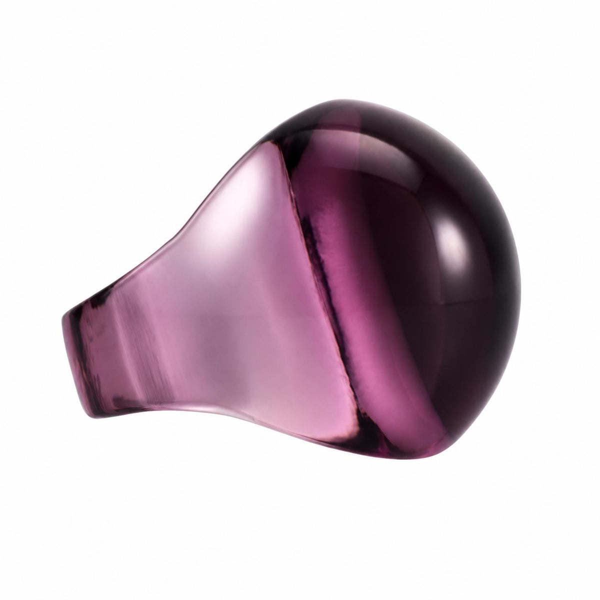 Lalique Cabochon Mauve Crystal Ring 6491200
