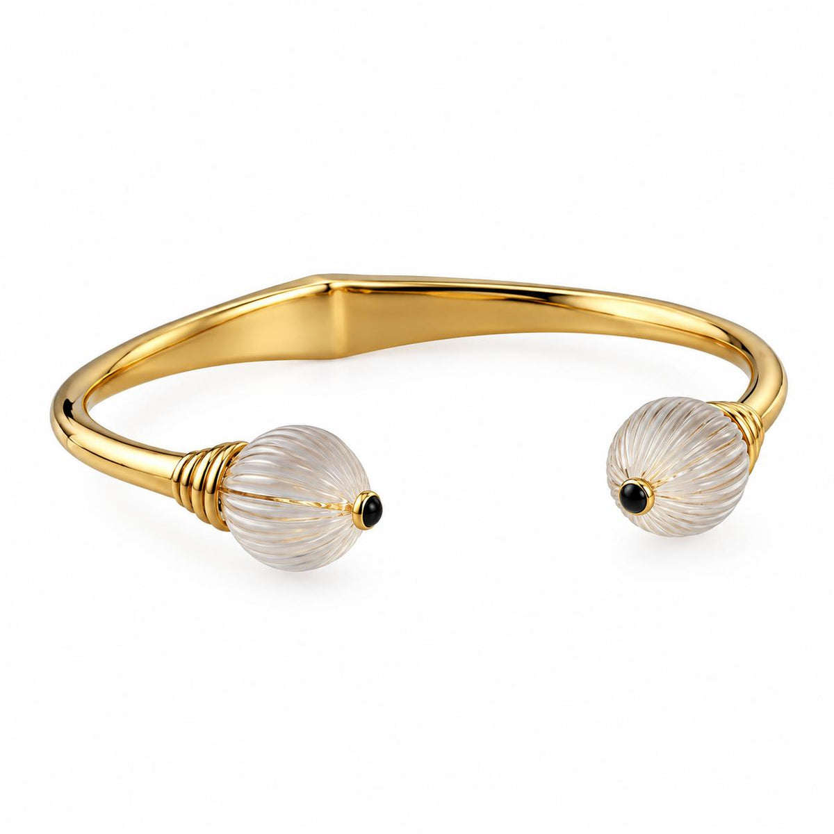 Lalique Vibrante Crystal Vermeil Sterling Silver Cuff Bracelet S 10530700