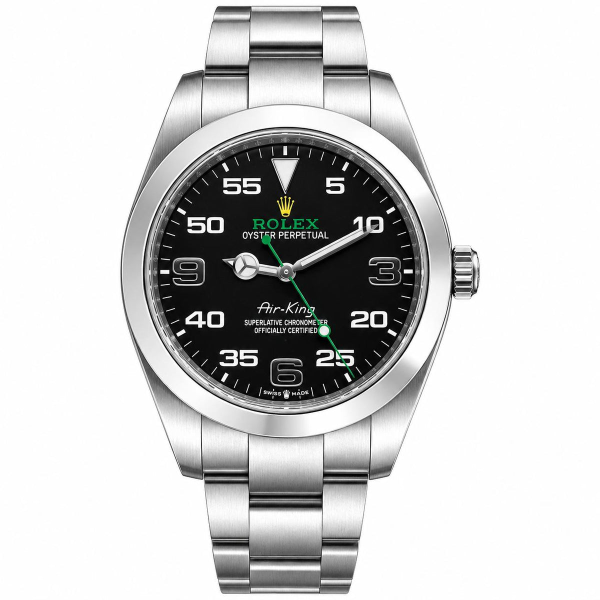 Rolex Air King Black Dial Stainless Steel Men's Watch 116900