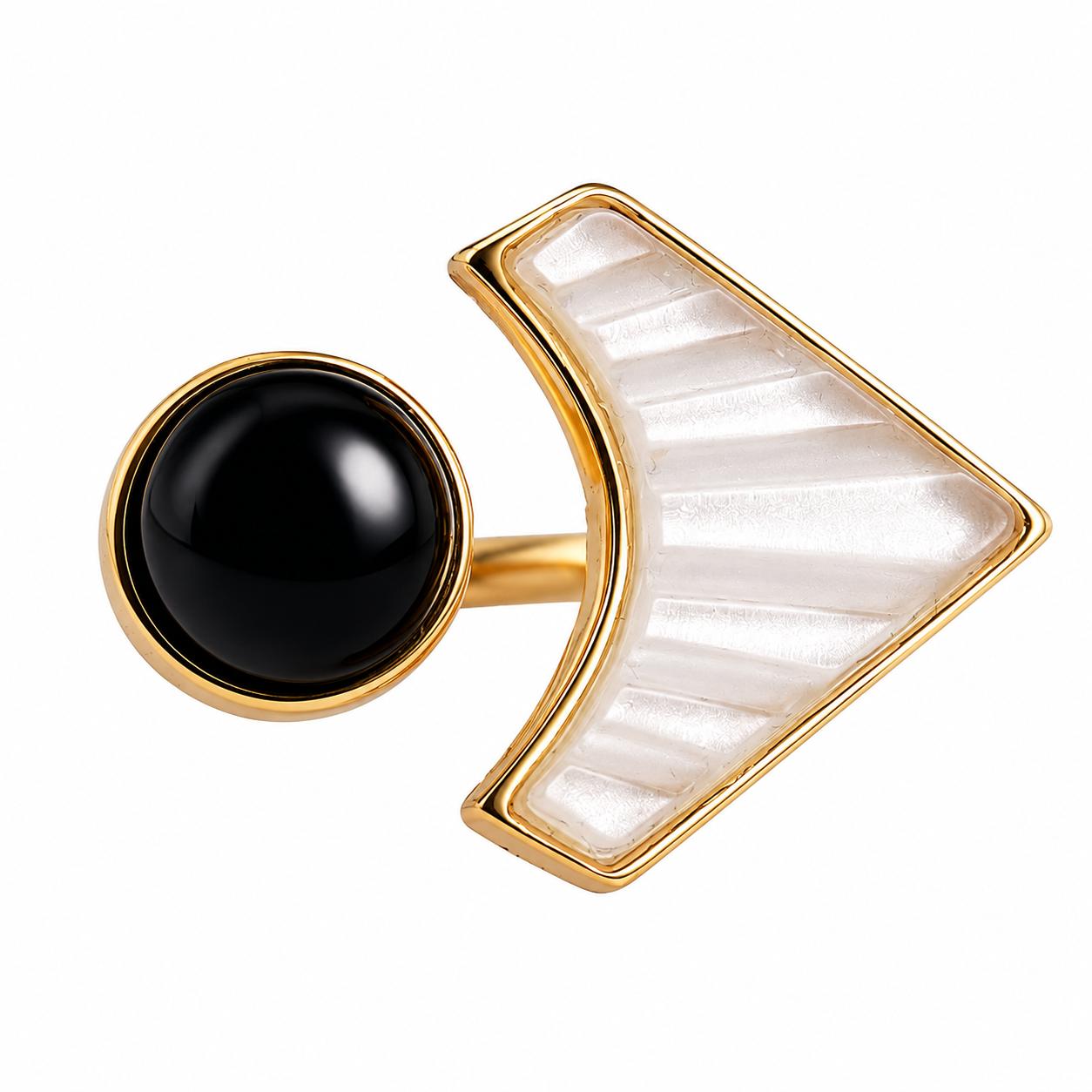 Lalique 1925 Crystal Gold Plated Ring 10679600