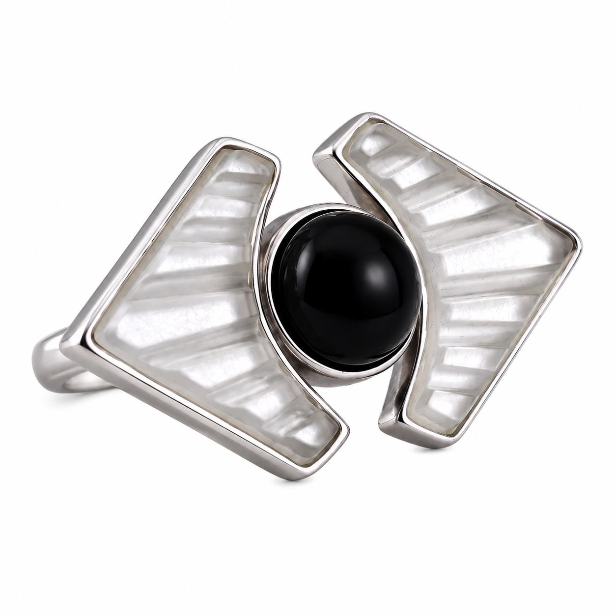 Lalique 1925 Crystal Silver Plated Ring 10680000